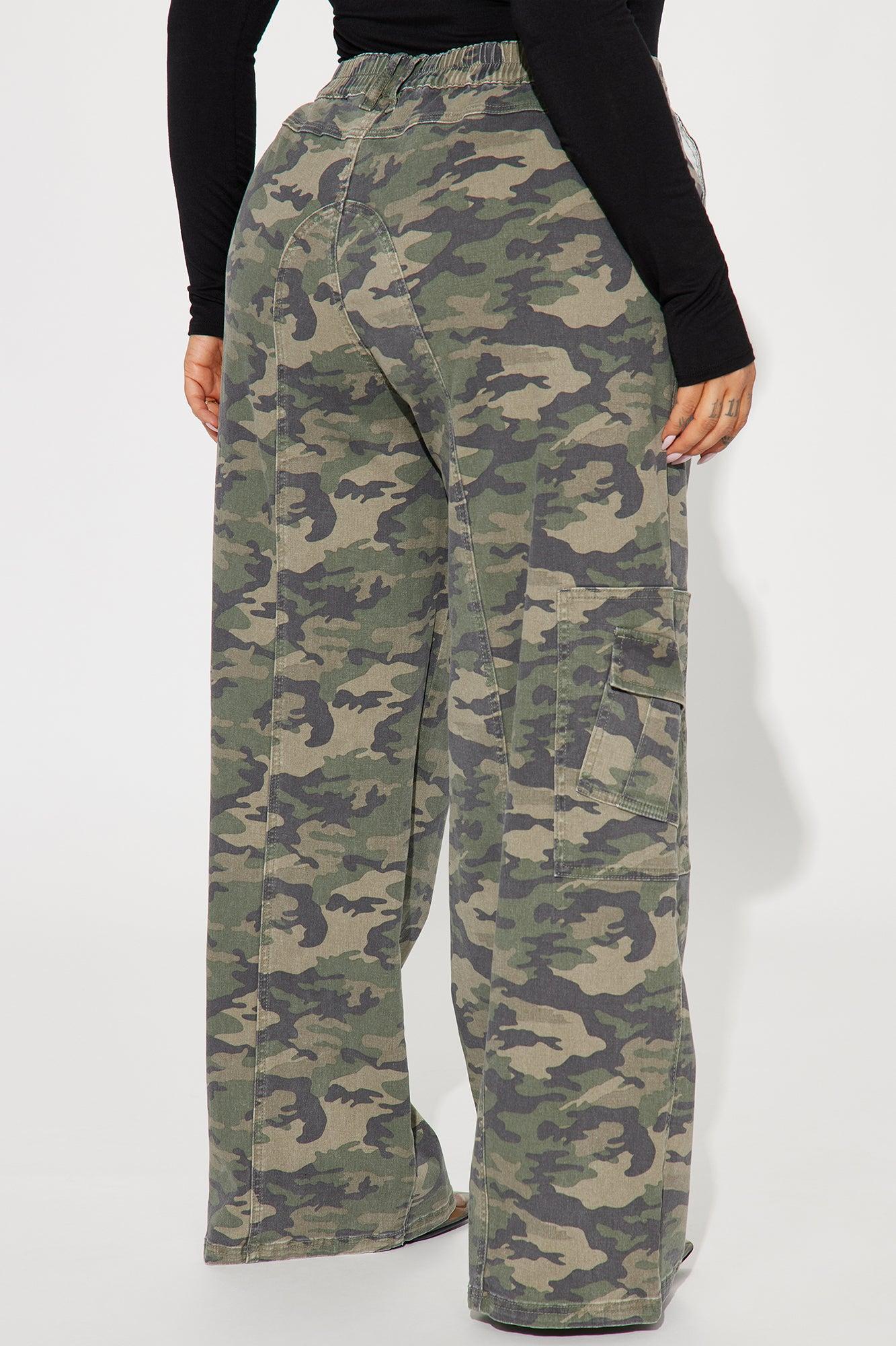 Berkely Washed Camo Cargo Pant - Olive/combo Product Image