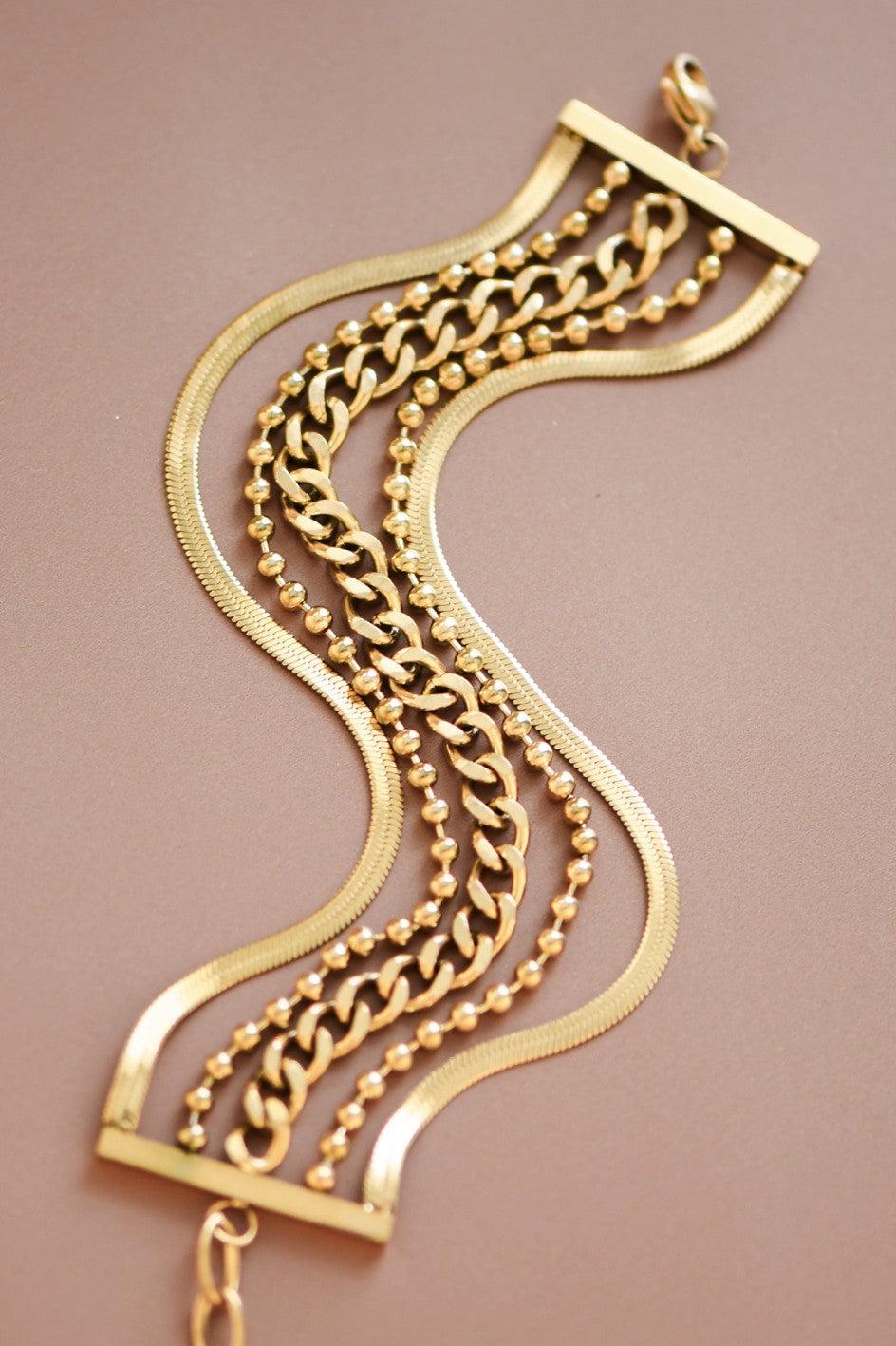 Steel Chain Link Bracelet Product Image