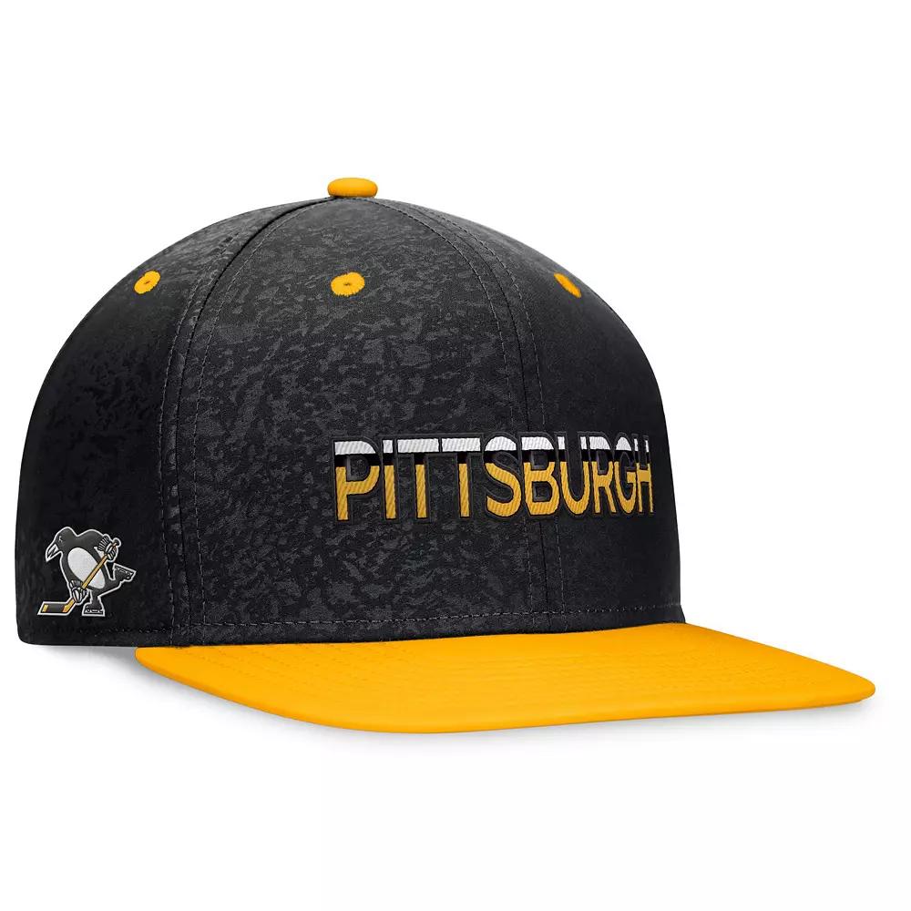Men's Fanatics Branded Black/Gold Pittsburgh Penguins Authentic Pro Alternate Jersey Snapback Hat Product Image