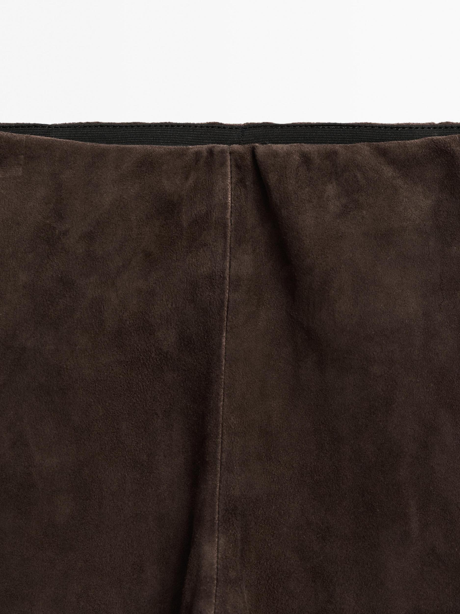 Suede leather leggings Product Image