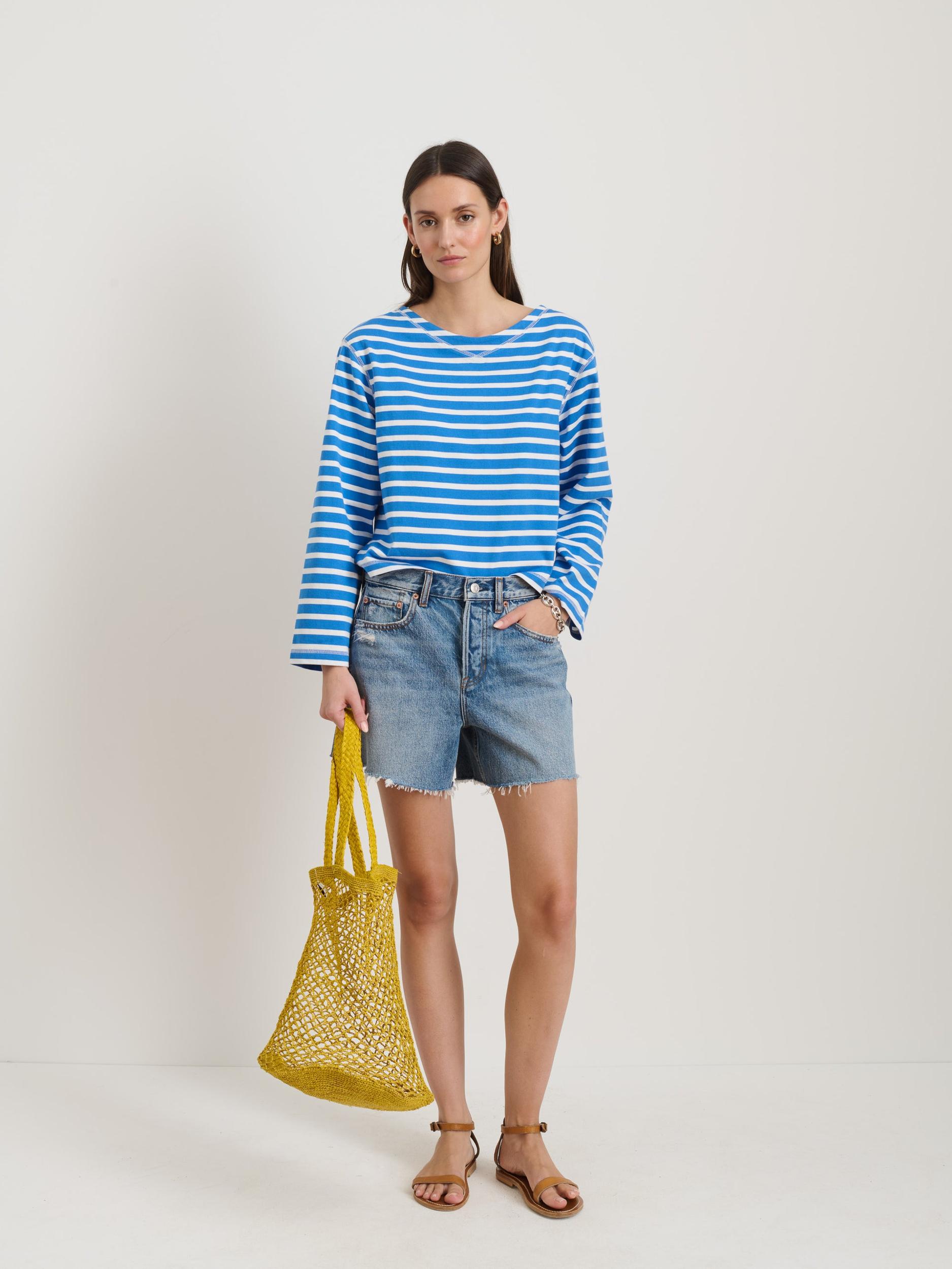 Marseille Striped Boatneck Tee In Cotton Product Image
