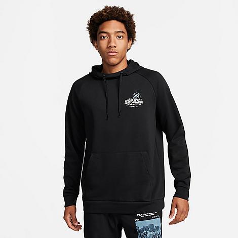 Nike Mens Dri-FIT Fitness Just Keep Growing Graphic Pullover Hoodie in Black/(WHITE Product Image