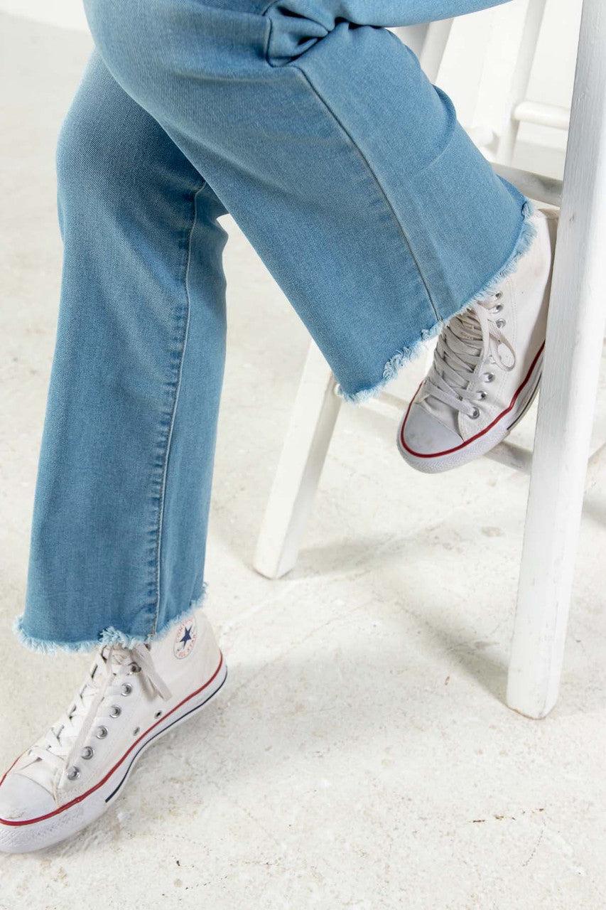 Light Wash Flare Jeans Product Image