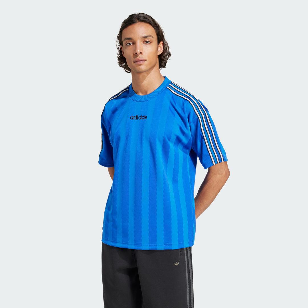 adidas 90s Stripe Jersey Black 2XL Mens Product Image