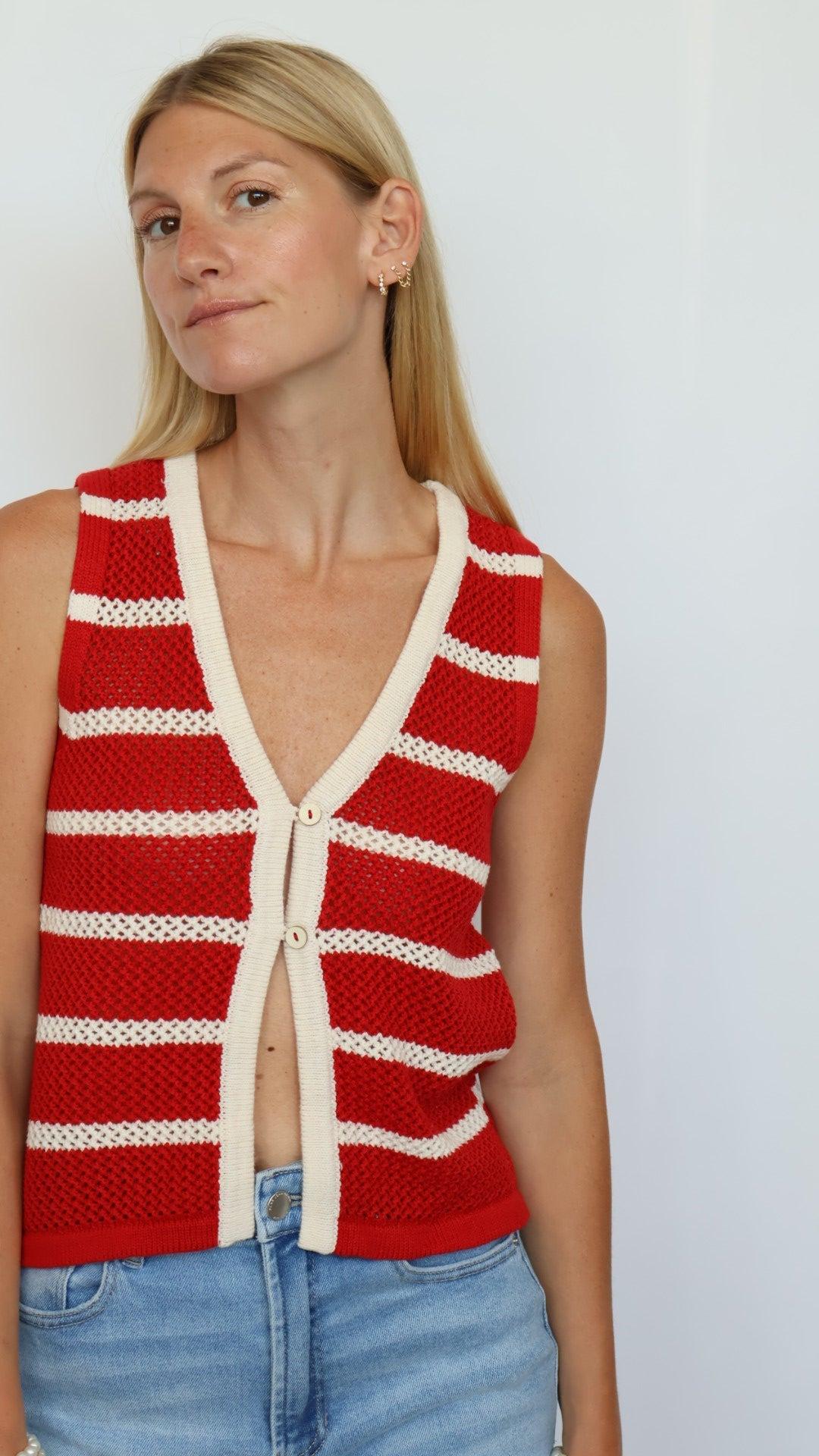 Serena Stripe Knit Top Product Image