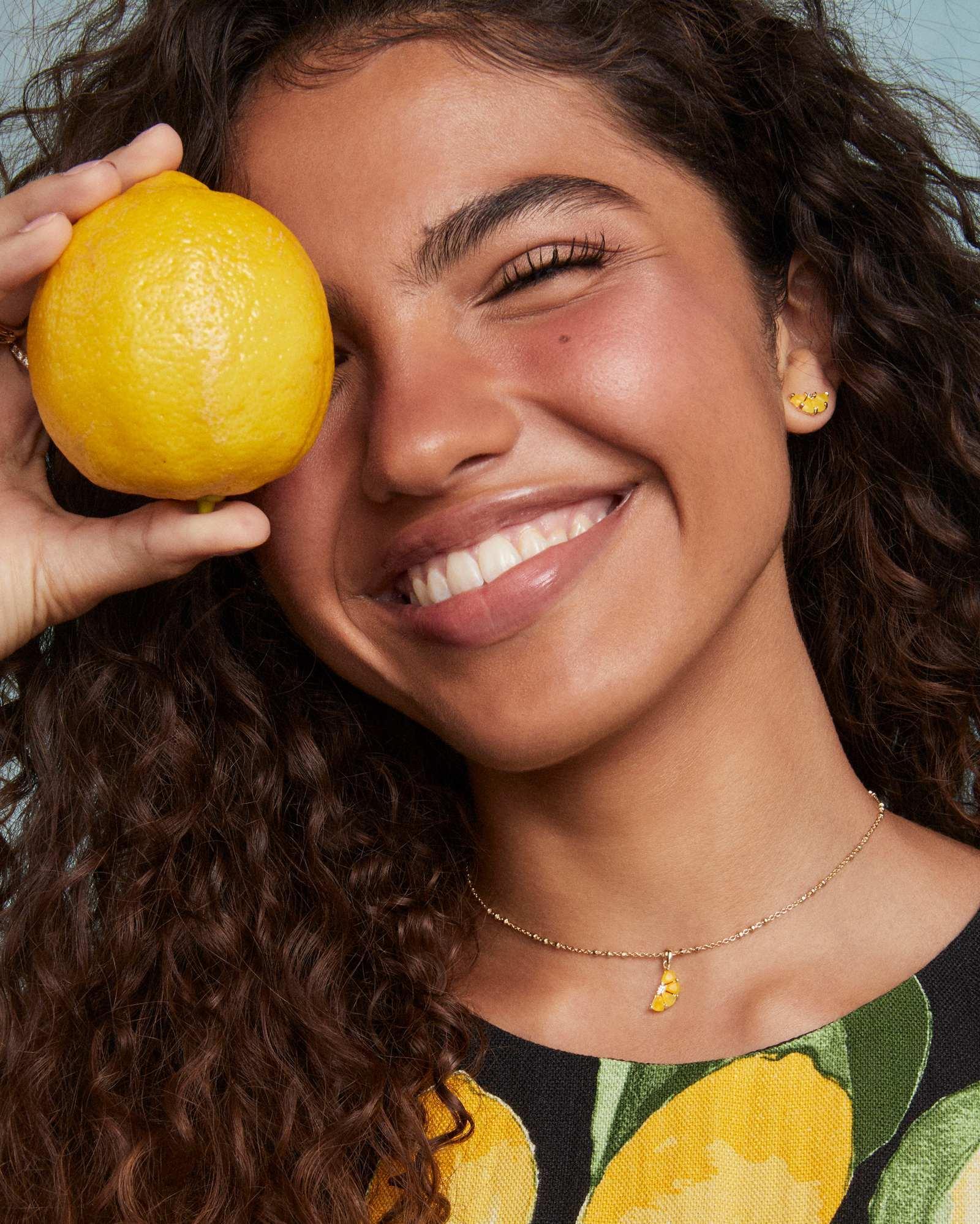 Lemon Gold Short Pendant Necklace Product Image