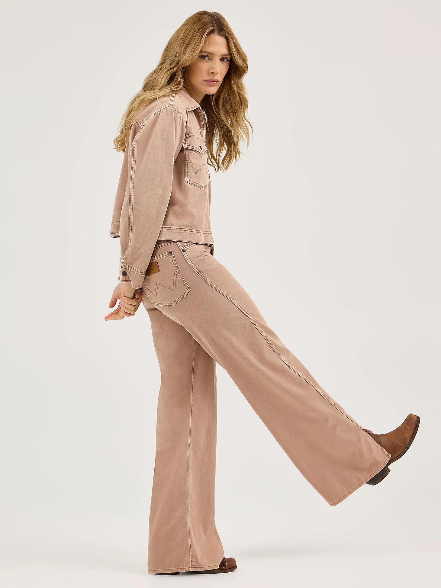 Women's Loose Spat Jean in Green Wash Product Image