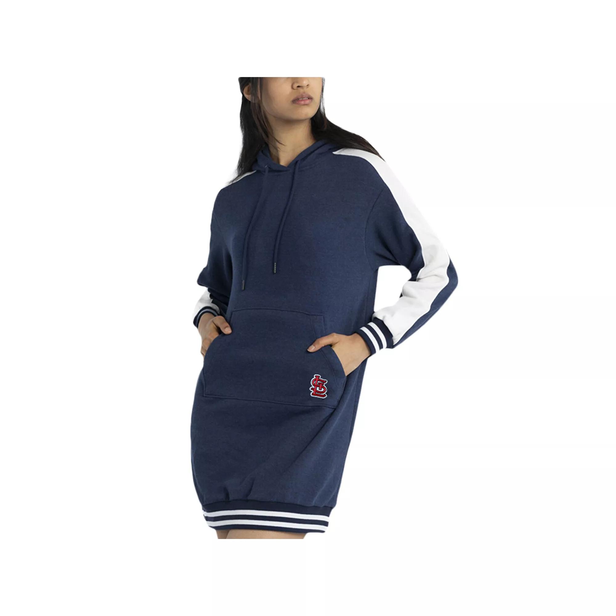 Women's Lusso Navy Boston Red Sox Mara Tri-Blend Hoodie Dress,  Product Image