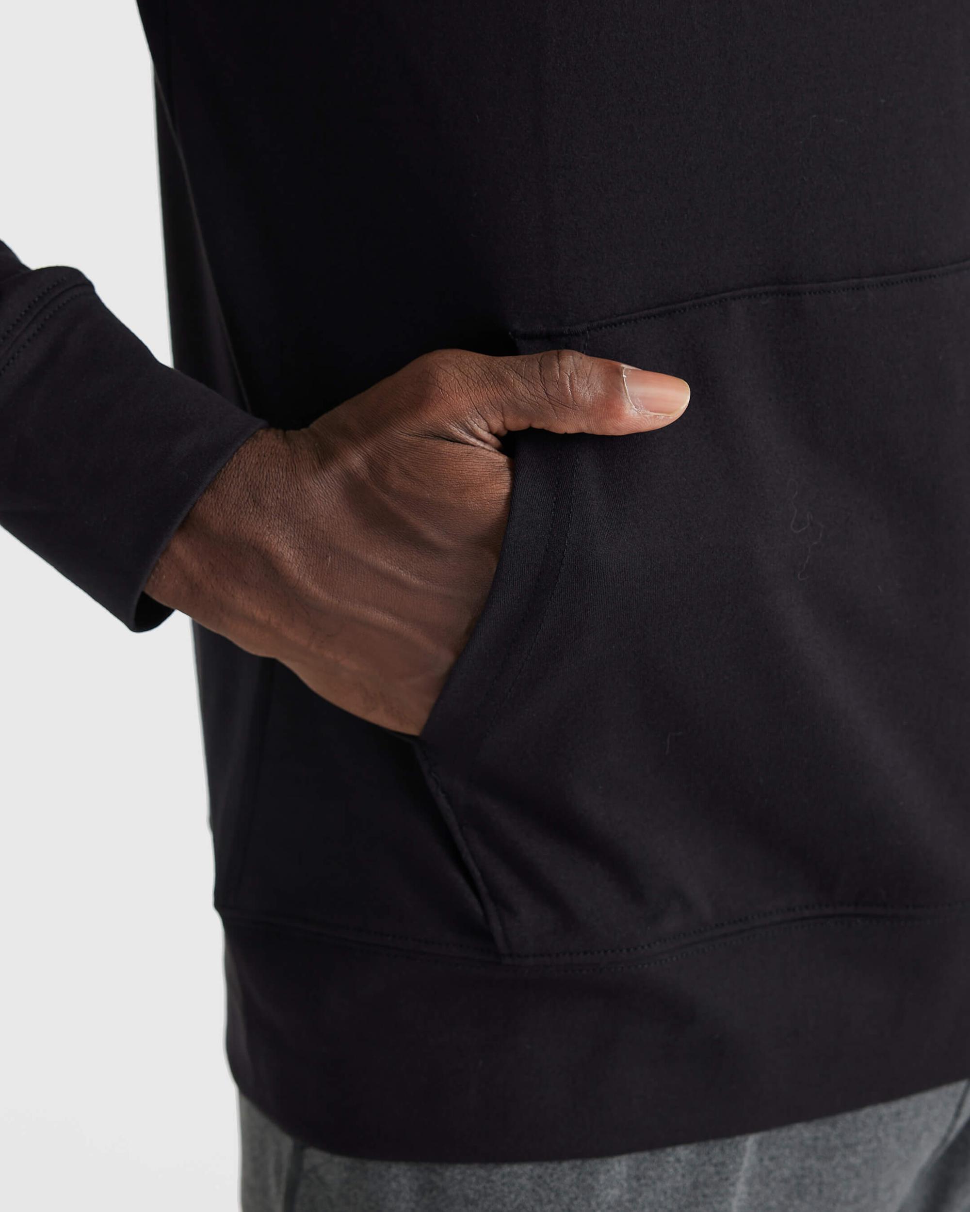 Black Active Comfort Pullover Hoodie Product Image