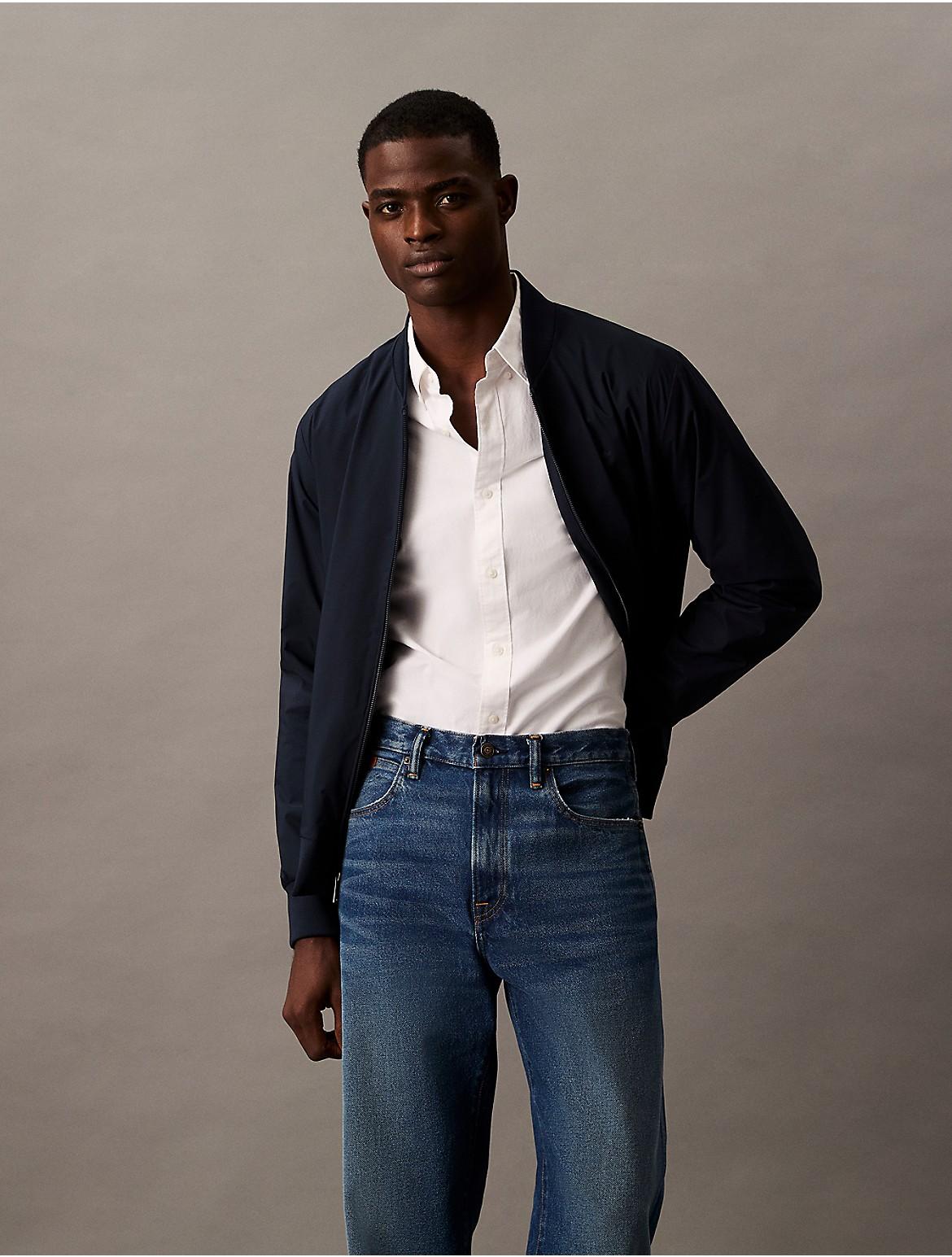 Calvin Klein Mens Matte Bomber Jacket - Navy Product Image