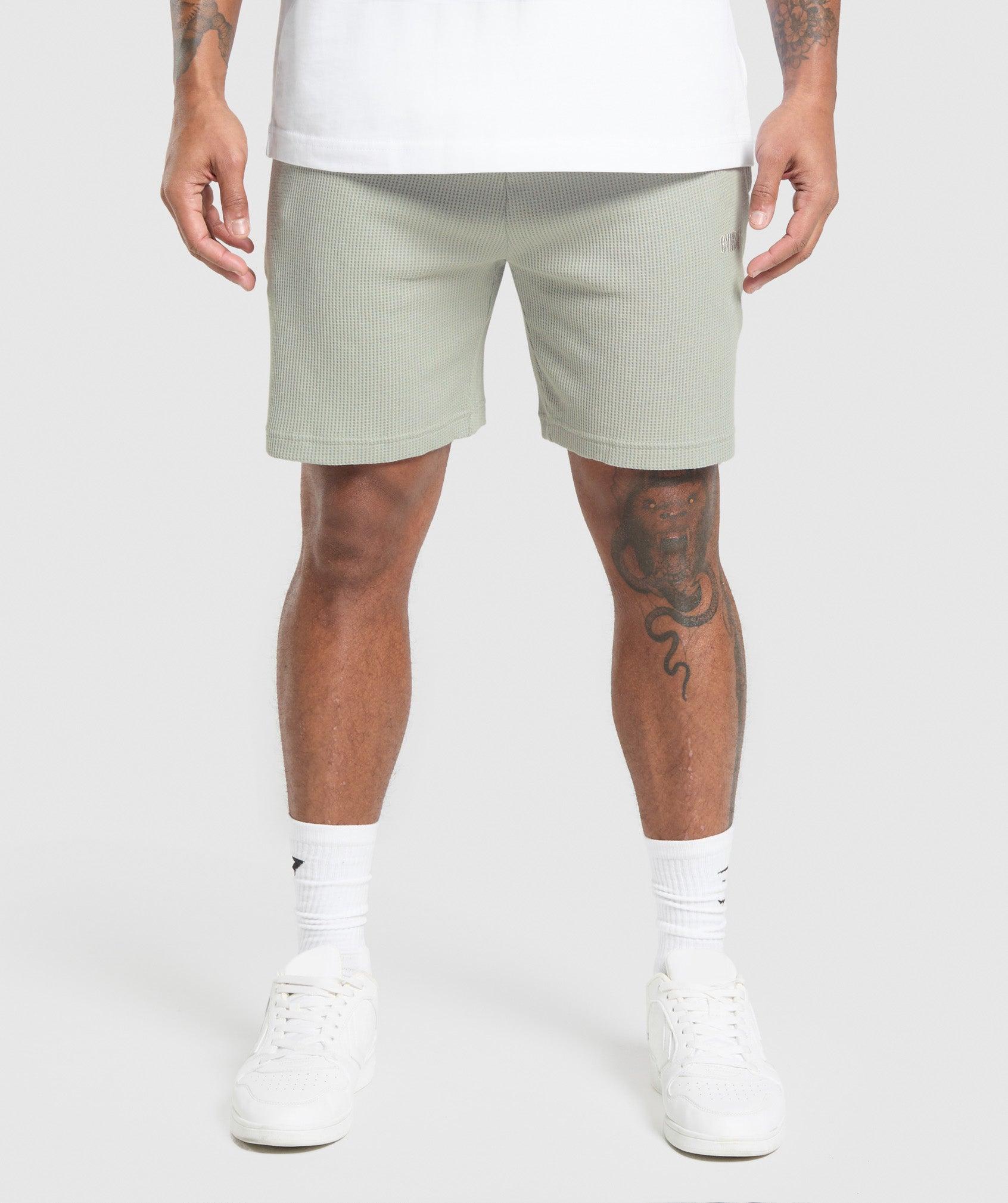 Gymshark Waffle Shorts - Stone Grey Male Product Image