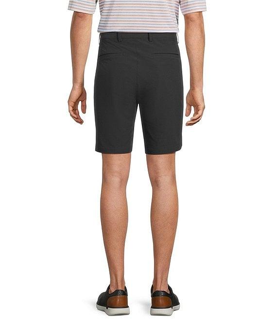Roundtree & Yorke Performance Flat Front 9#double; Solid Texture Shorts Product Image