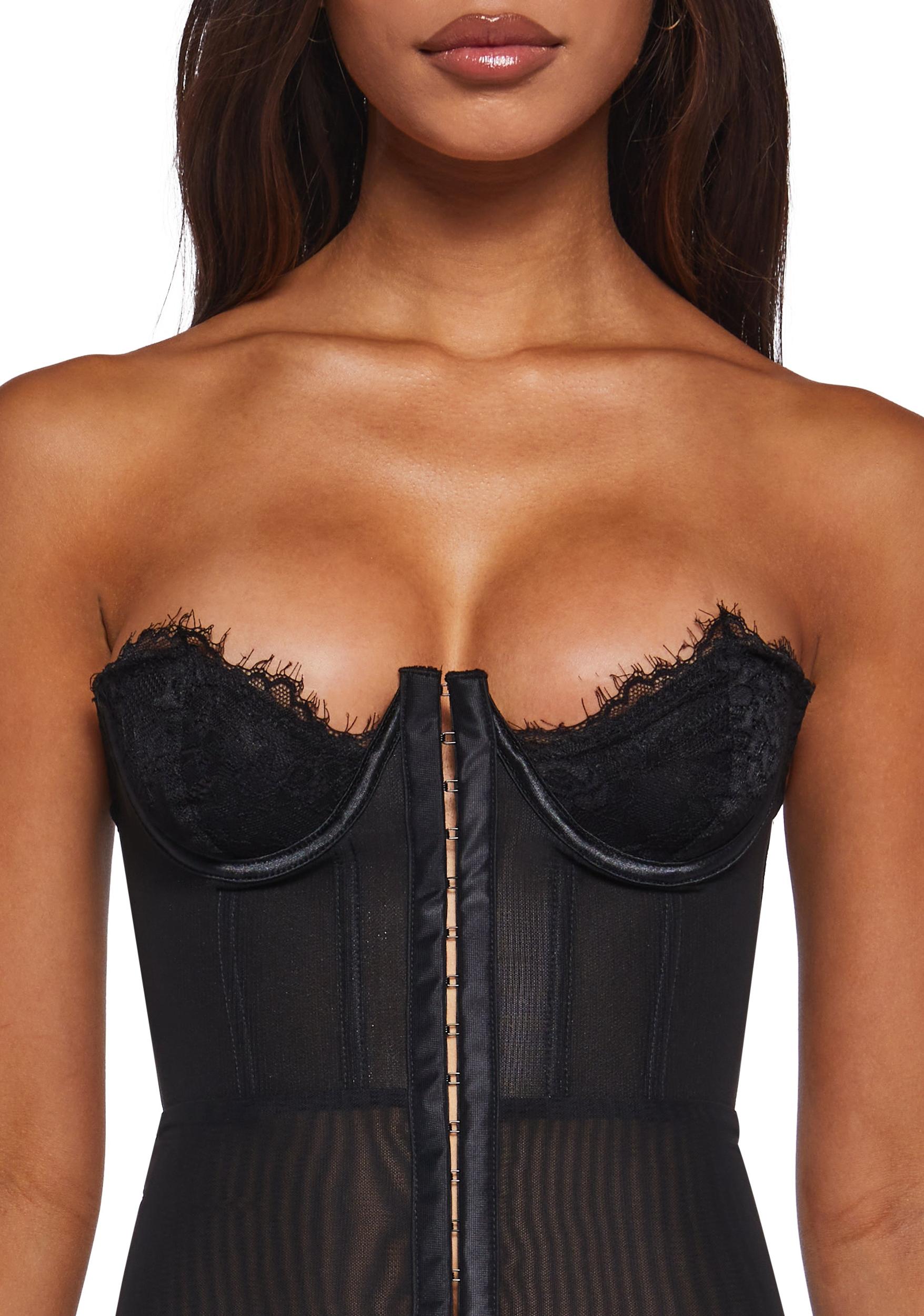 Captivating Gazes Slip Dress - Black Product Image