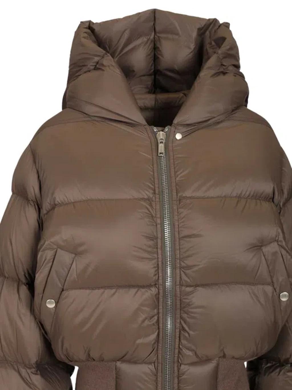 RICK OWENS Bomber Jacket Puffer Jackets Gray In Multi Product Image