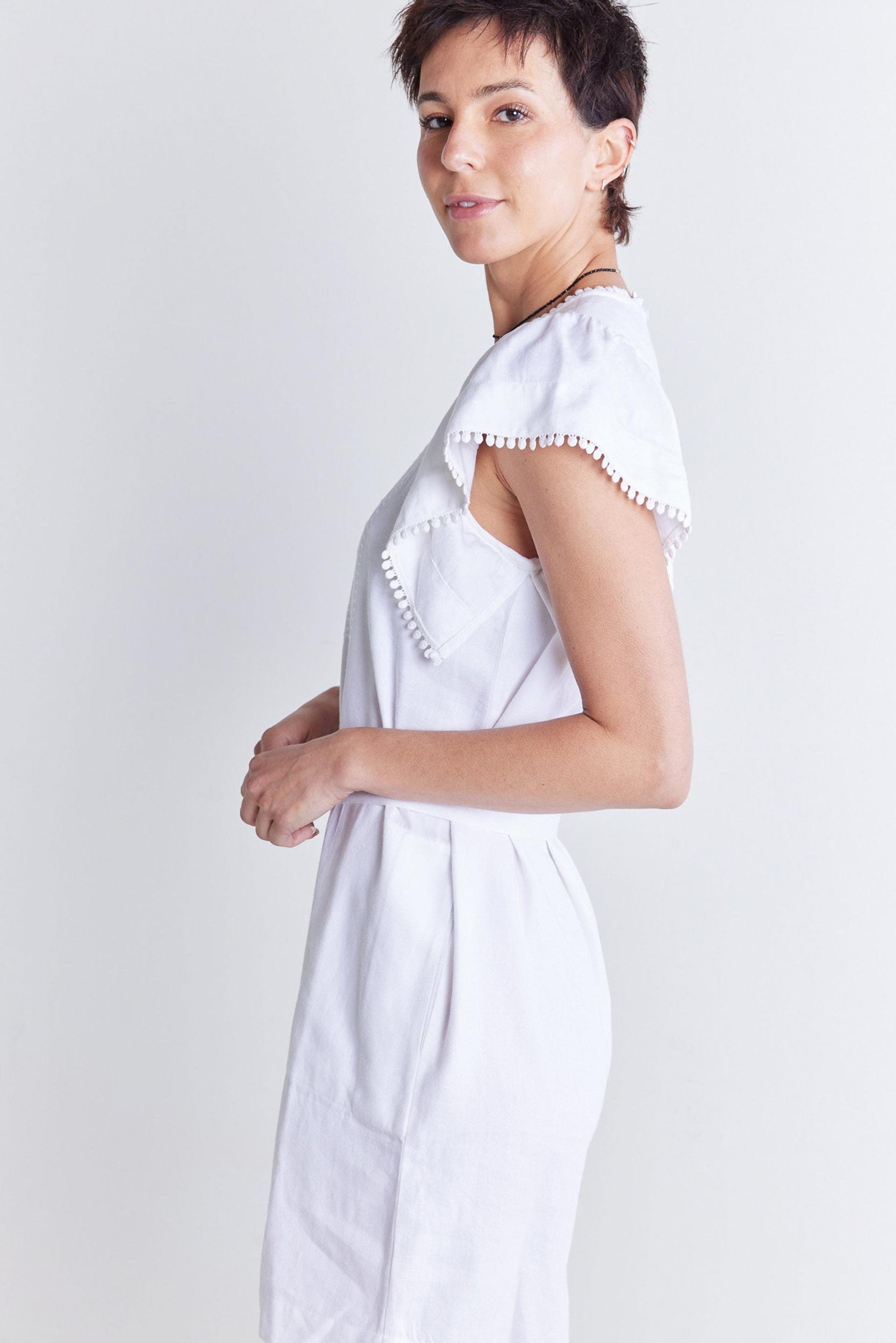 Embroidered Crete Short Dress Product Image