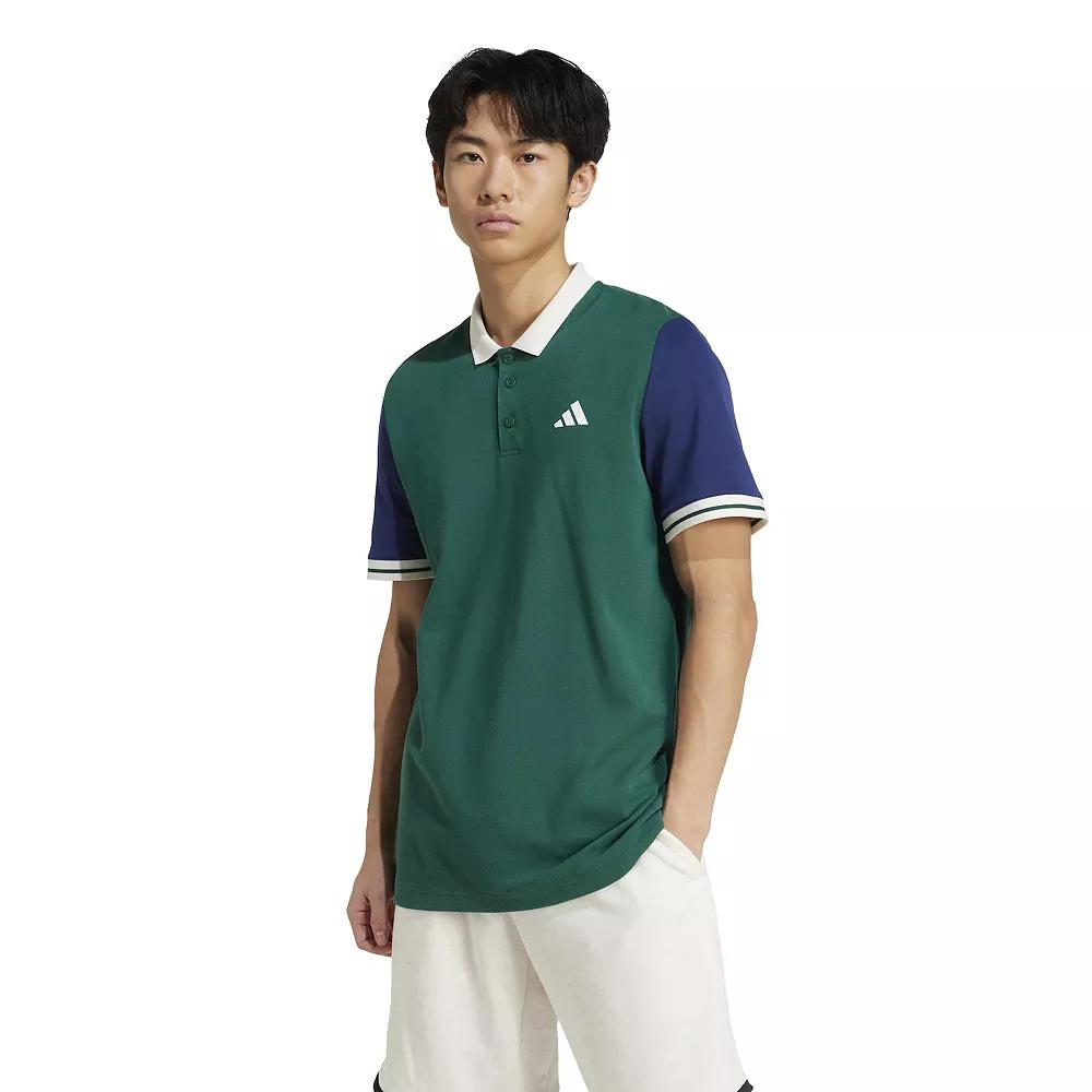 Men's adidas Heritage Tennis Polo Shirt, Size: Medium, Collegiate Green Product Image