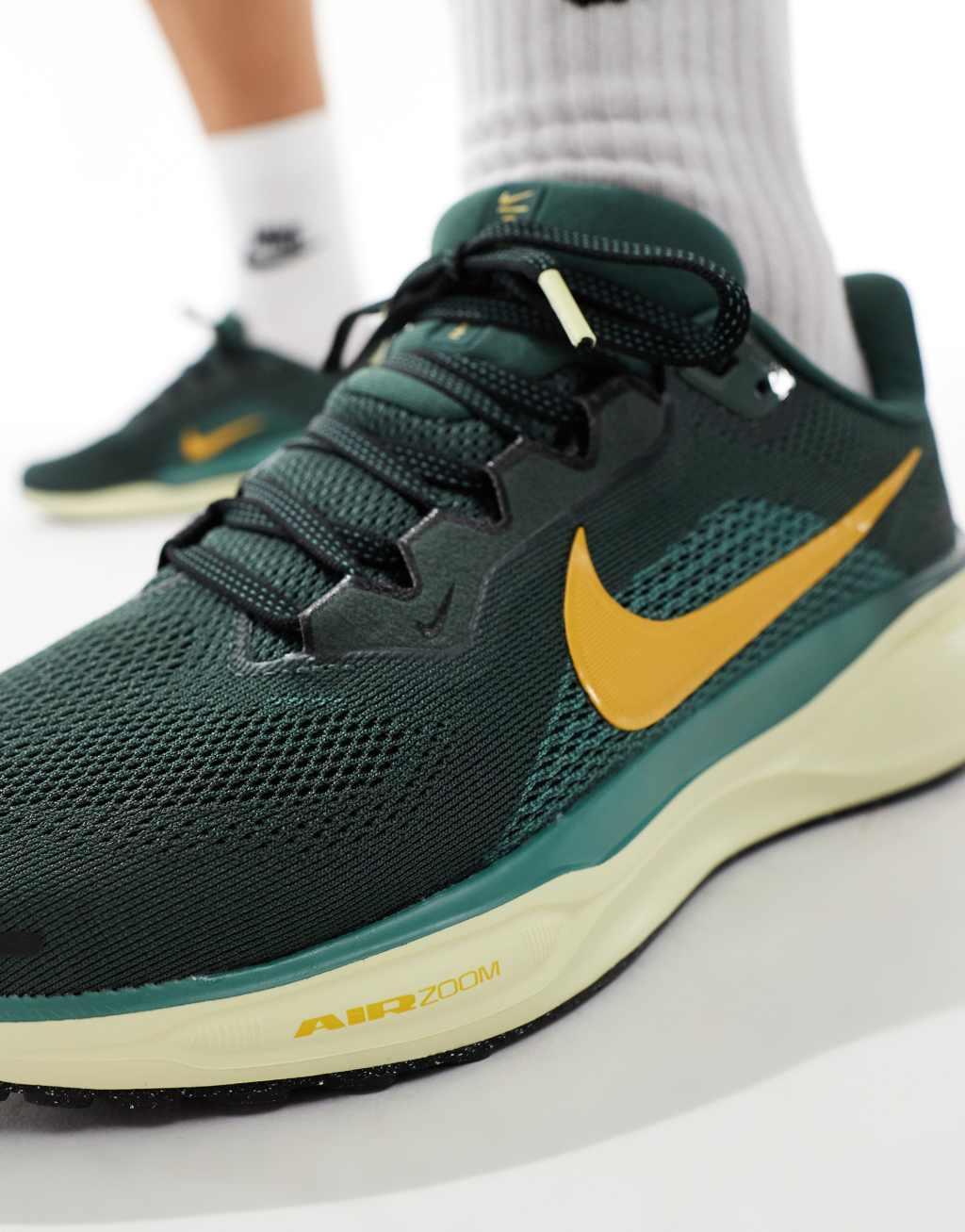 Nike Running Air Zoom Pegasus 41 sneakers in green and yellow Product Image