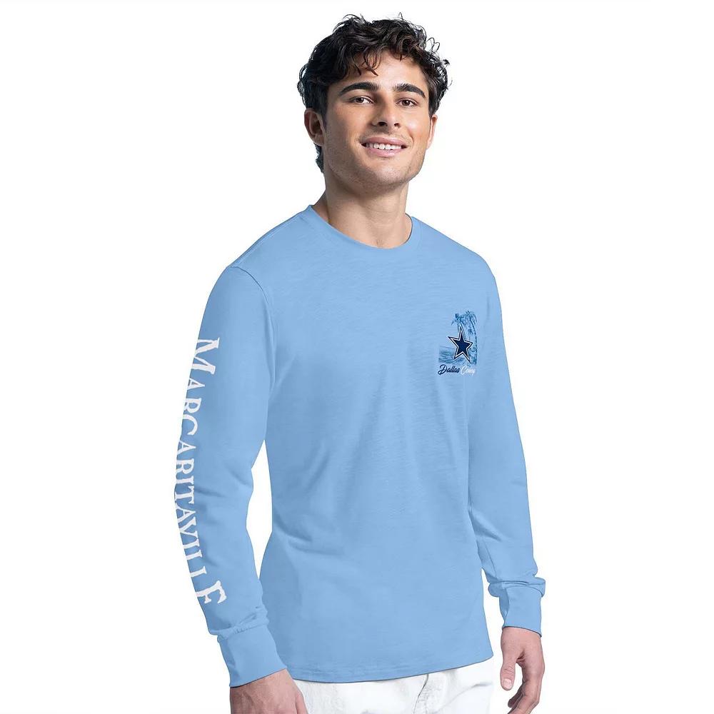 Men's G-III Sports by Carl Banks Light Blue Dallas Cowboys Margaritaville It's Five O'Clock Somewhere Long Sleeve T-Shirt, Size: Large Product Image