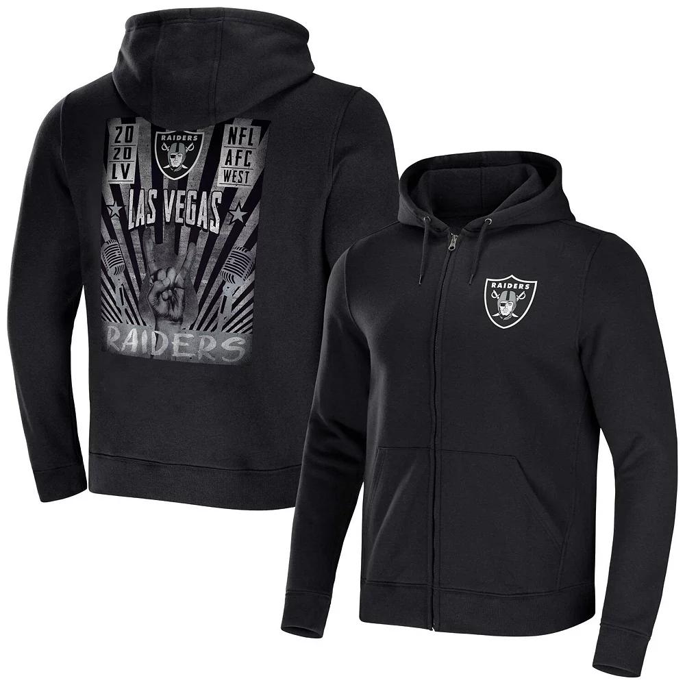 Men's NFL x Darius Rucker Collection by Fanatics Black Las Vegas Raiders Rocker Full-Zip Hoodie, Size: Large, Lvr Black Product Image