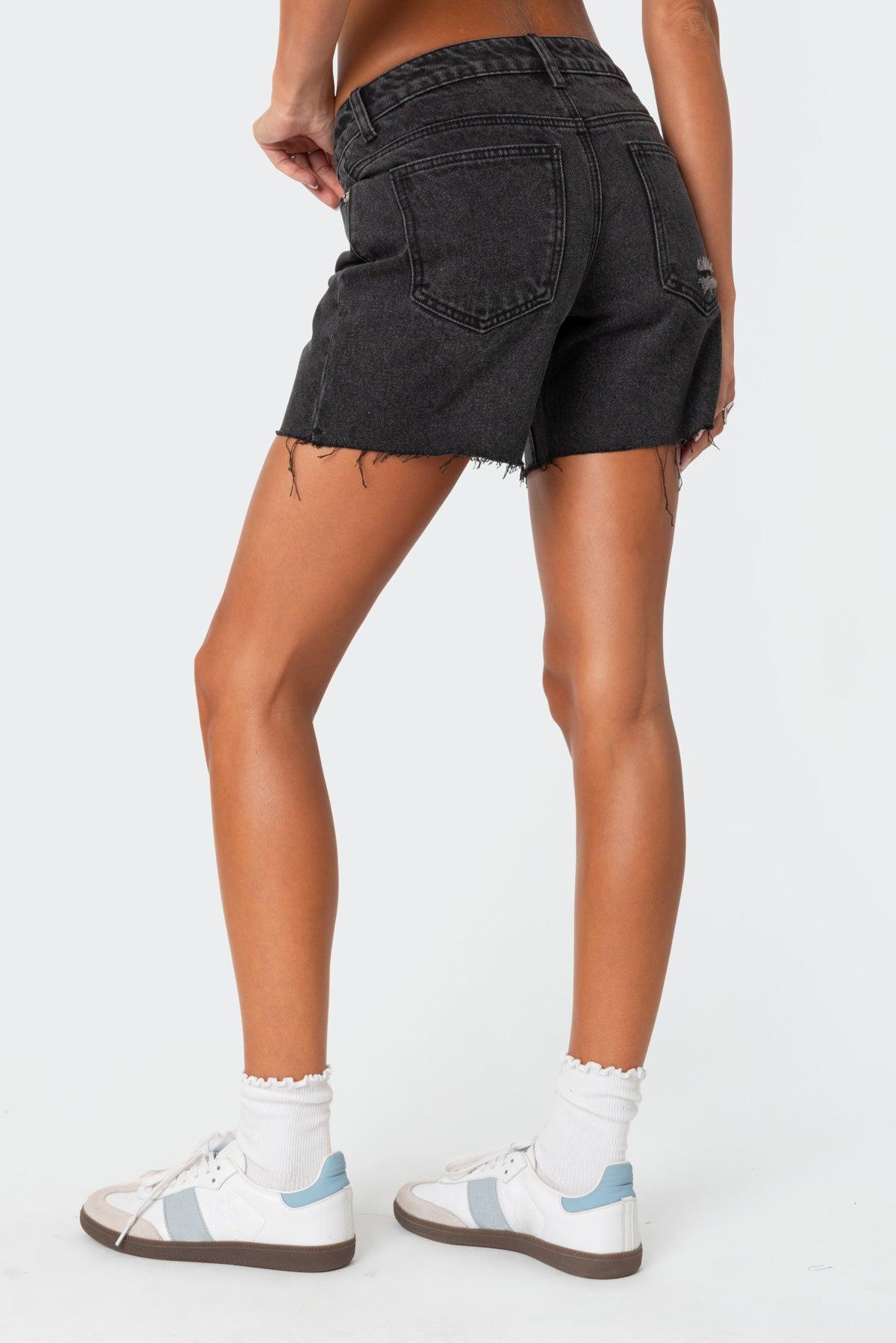 Tomboy Low Rise Denim Shorts Product Image