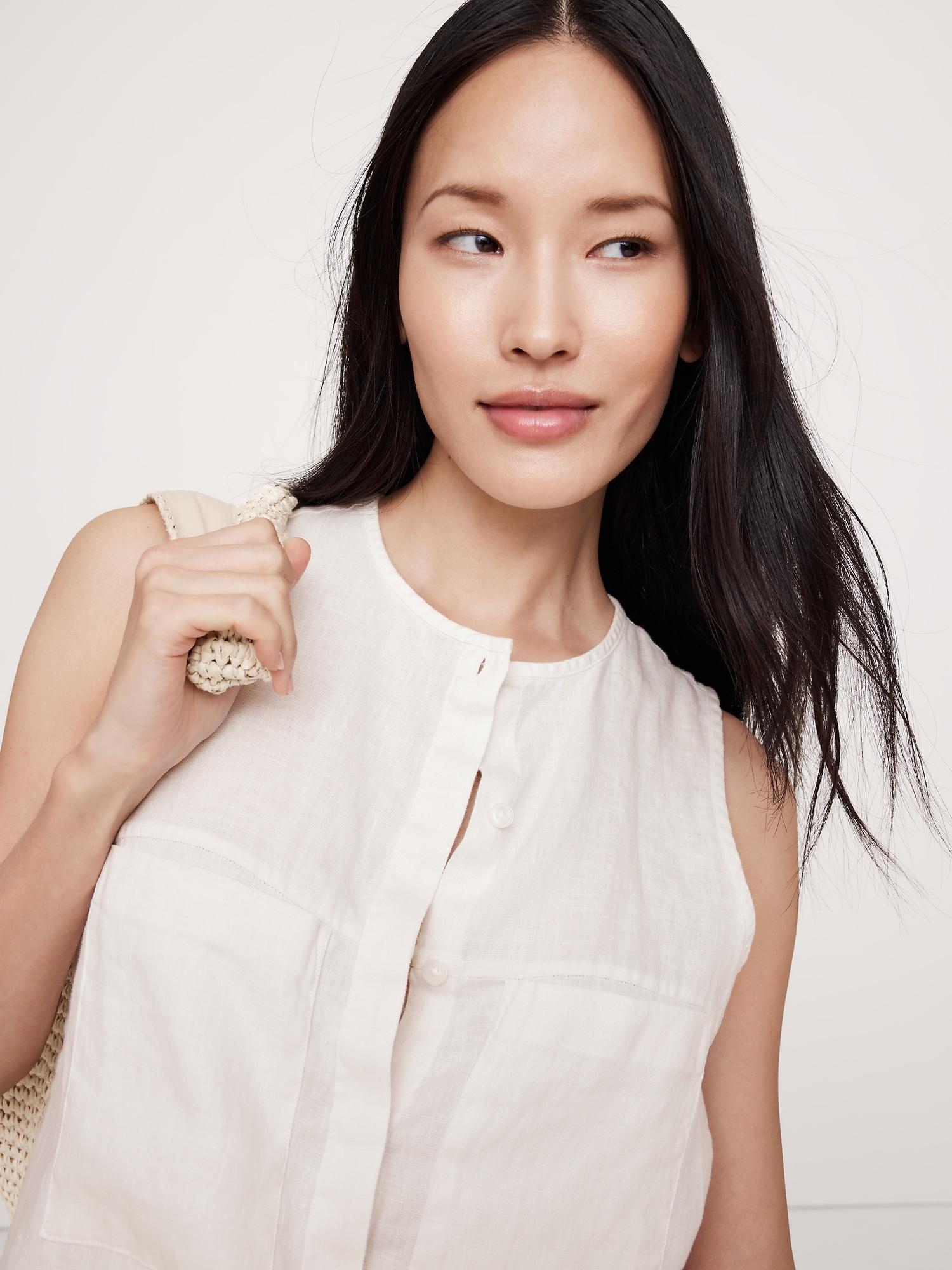 Linen Sleeveless Tunic Product Image