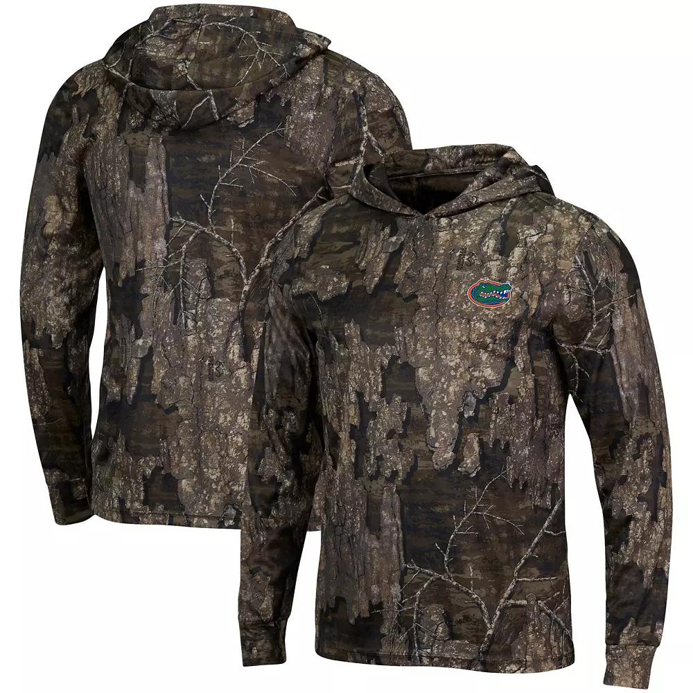 Men's Colosseum Realtree Camo Notre Dame Fighting Irish Long Sleeve Hoodie T-Shirt, Size: Medium, Green Product Image
