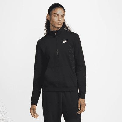 Womens Nike Sportswear Club Fleece 1/2-Zip Sweatshirt | DQ5838-010 Product Image