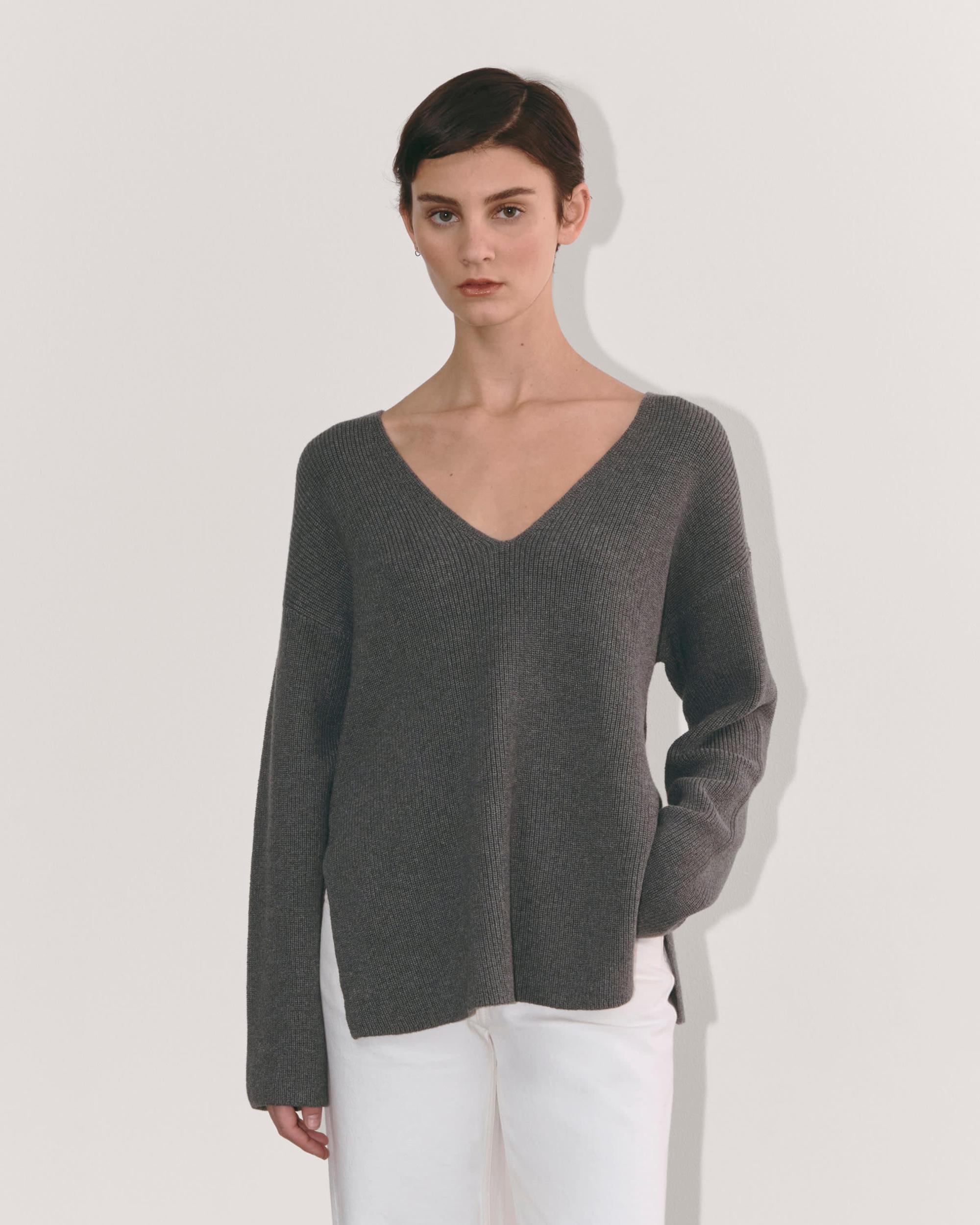Womens Slouchy V-Neck in Everyday Cotton T-Shirt by Everlane Product Image