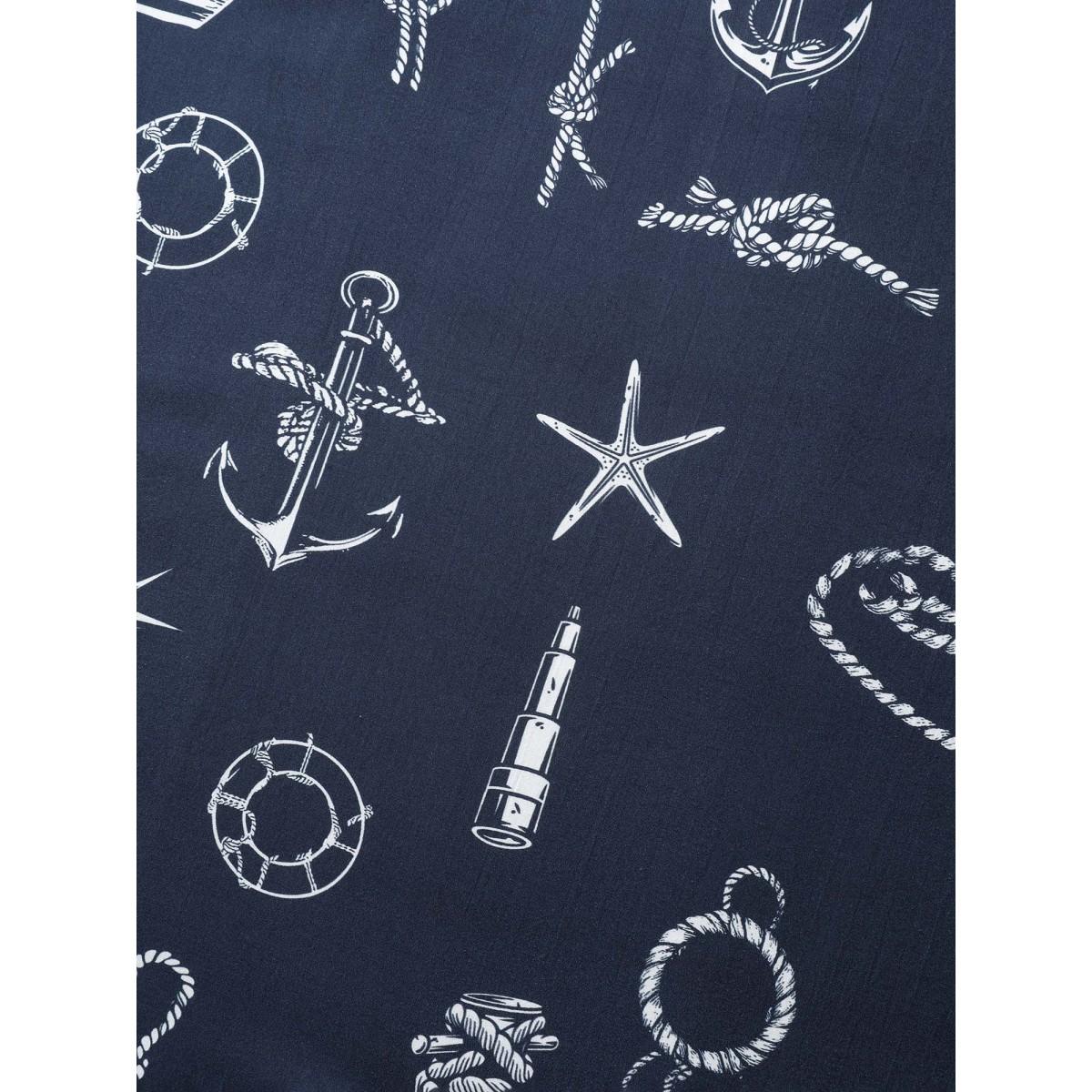 Plus Size Sea Elements Adjustable Strap Midi Dress DarkBlue Women Resort Non Sleeveless Curvy BloomChic 18-20/2X Product Image