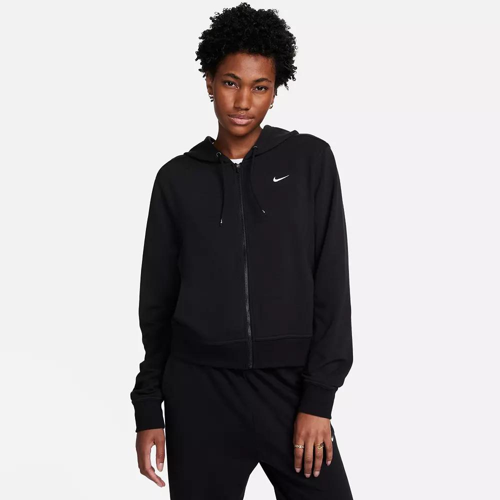 Nike Womens Dri-FIT One Full-Zip French Terry Hoodie | FB5198-010 Product Image