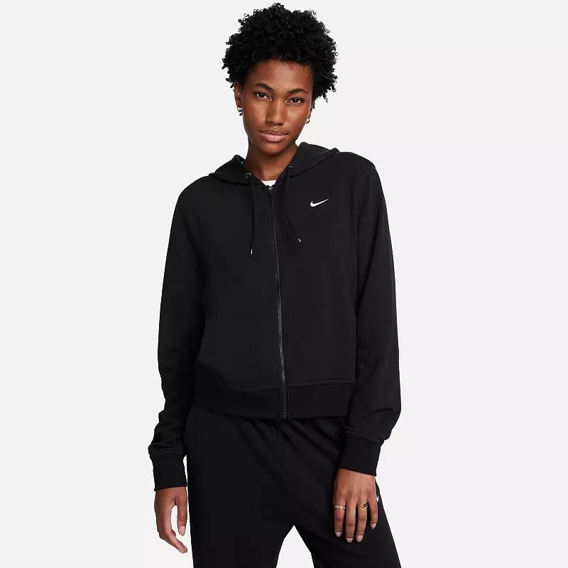 Nike Womens Dri-FIT One Full-Zip French Terry Hoodie | FB5198-010 Product Image