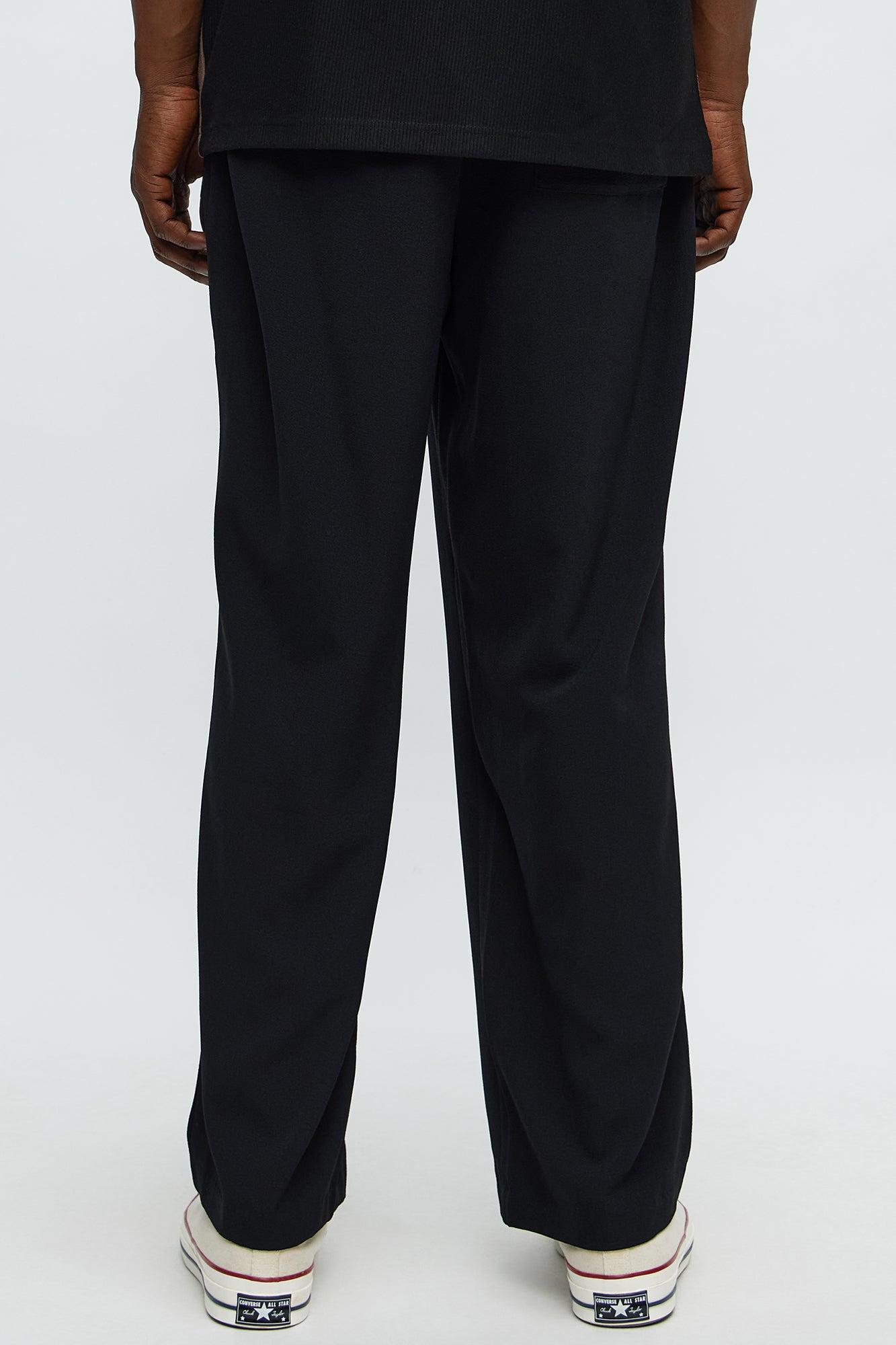 Golden Hour Straight Elastic Waist Trousers - Black Male Product Image