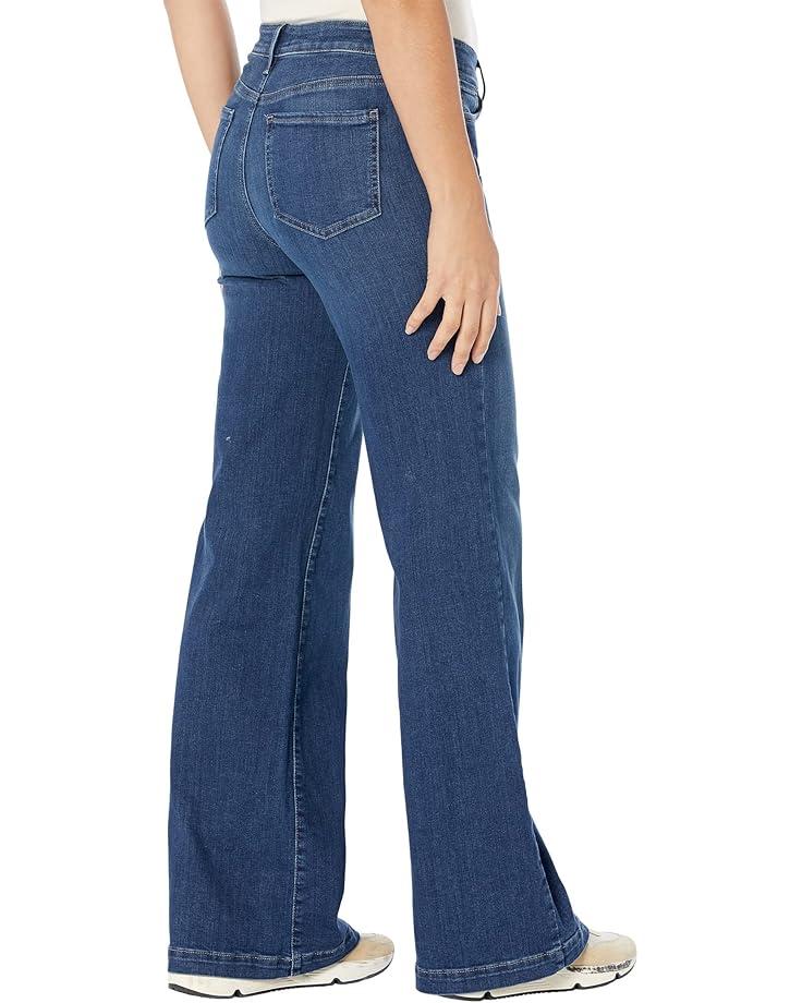 Teresa Wide Leg Side Placket Jeans in Ibiza Blues Product Image