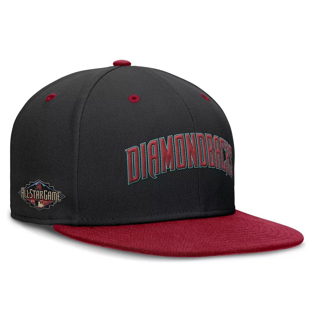 Men's Nike  Black/Red Arizona Diamondbacks 2011 All-Star Game True Primetime Two-Tone Performance Fitted Hat, Size: 6 7/8 Product Image
