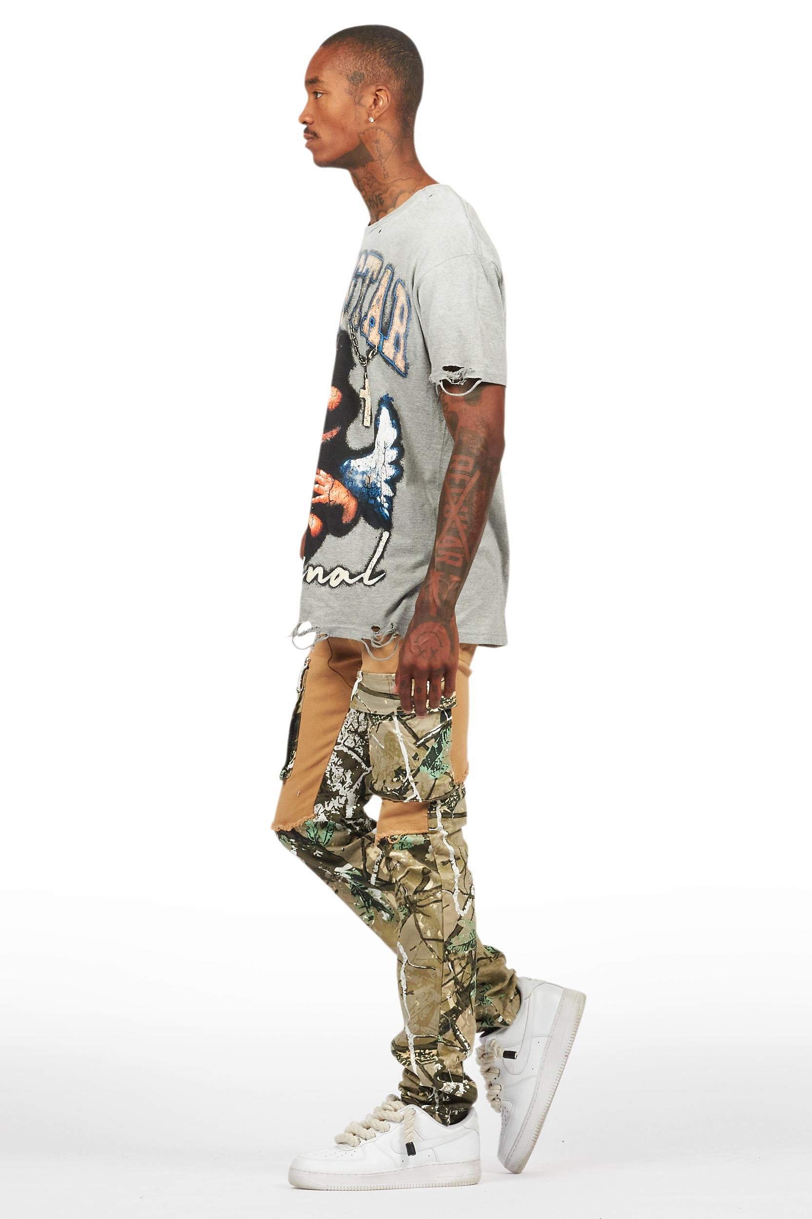 Denka Beige Slim Fit Jean Male Product Image