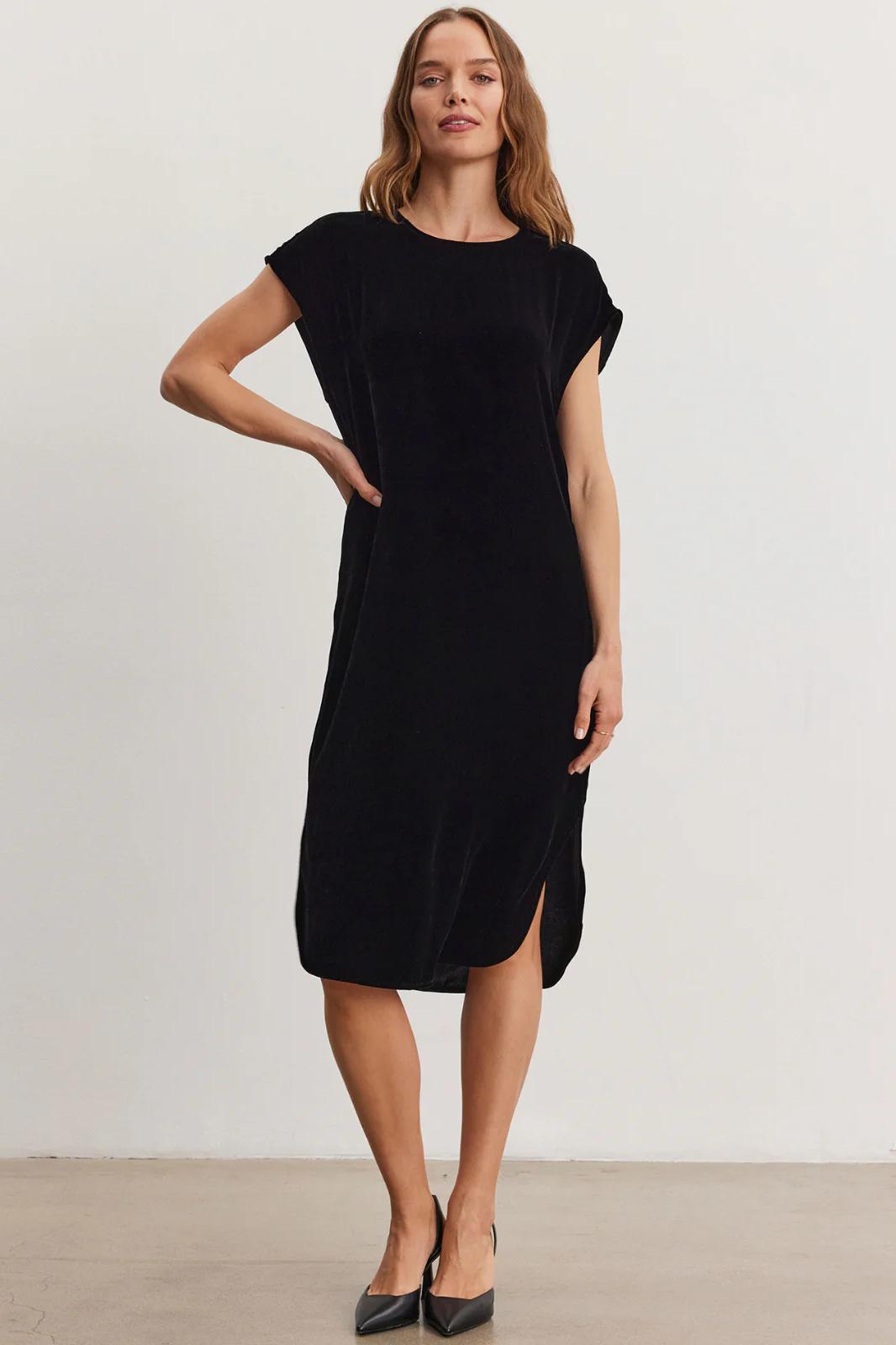 Harper Silk Velvet Dress Product Image