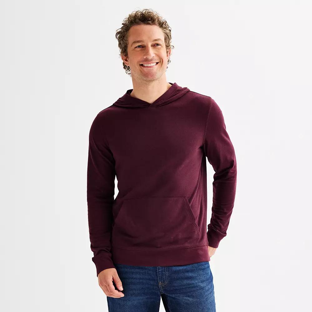 Mens Sonoma Goods For Life Double-Knit Hoodie Purple Product Image