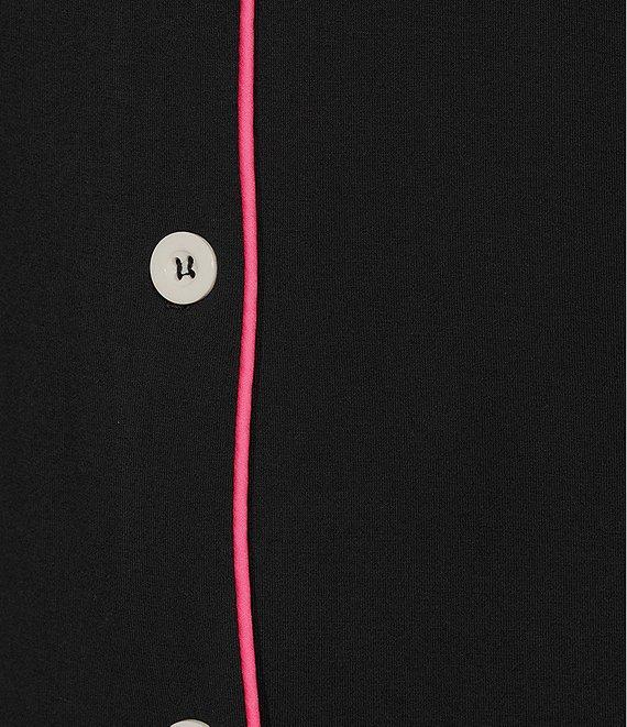 KatieJNYC Short Sleeve Button Front Lynn Coordinating Lounge Short Set Product Image