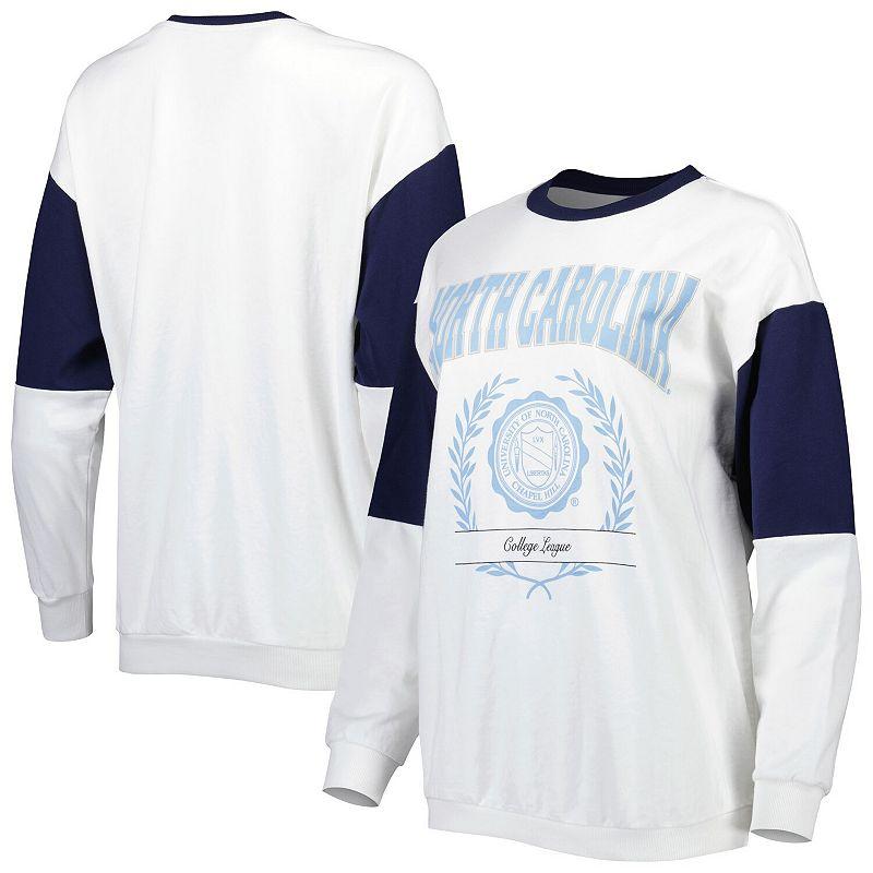 Women's Gameday Couture White North Carolina Tar Heels It's A Vibe Dolman Pullover Sweatshirt, Size: Small Product Image