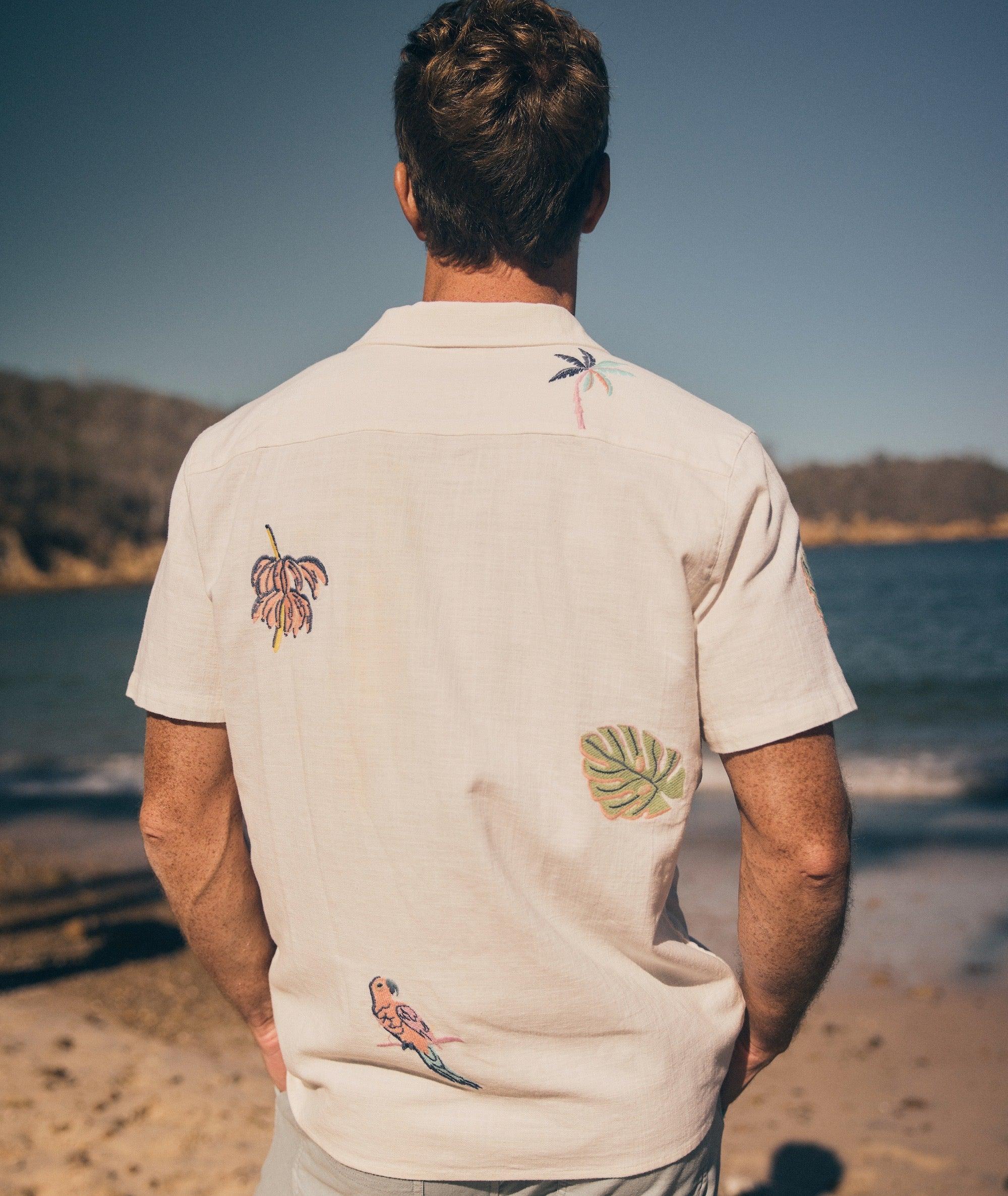Stretch Selvage Embroidered Resort Shirt Product Image
