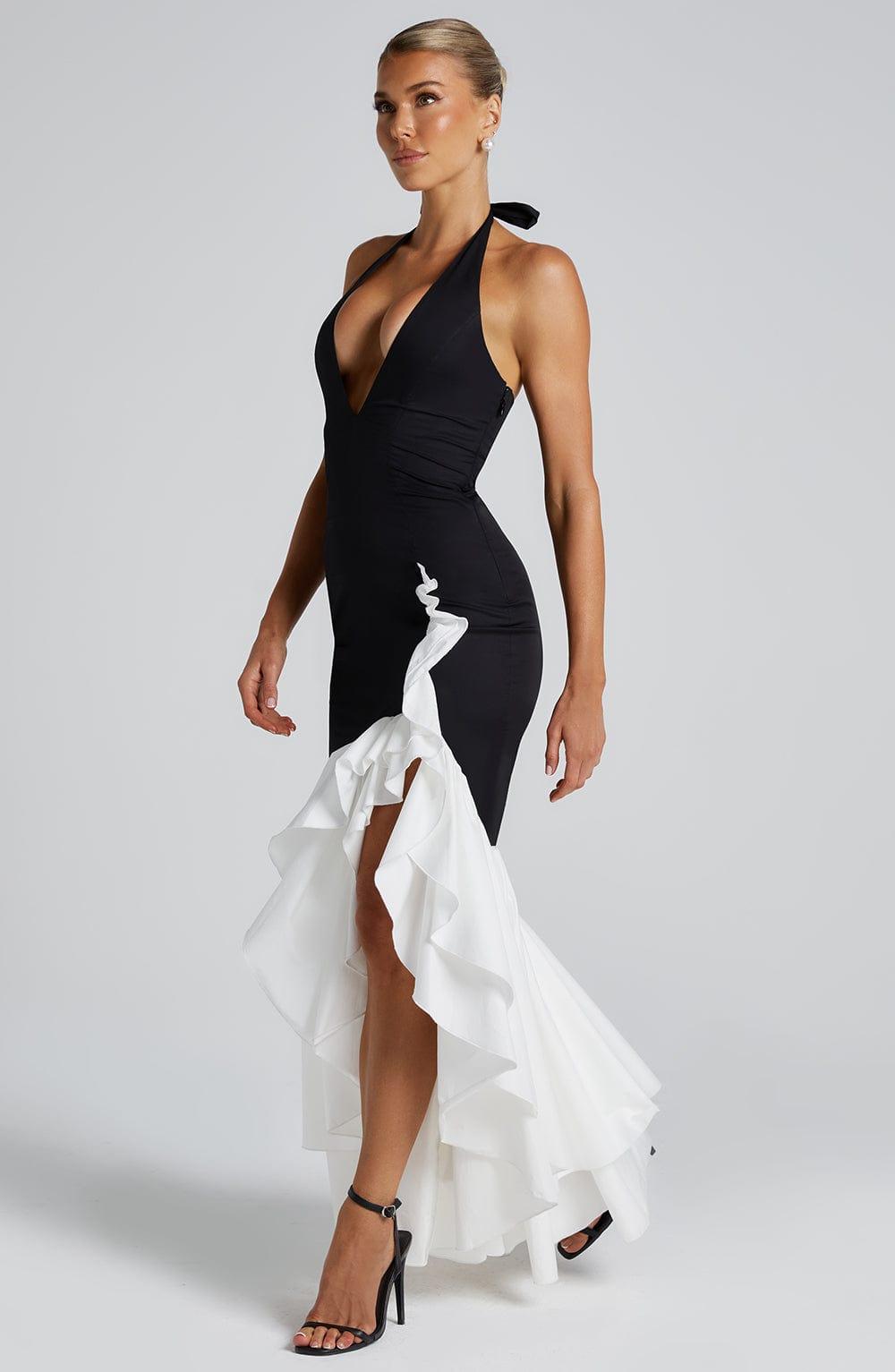 Veronique Maxi Dress - Black/White Product Image