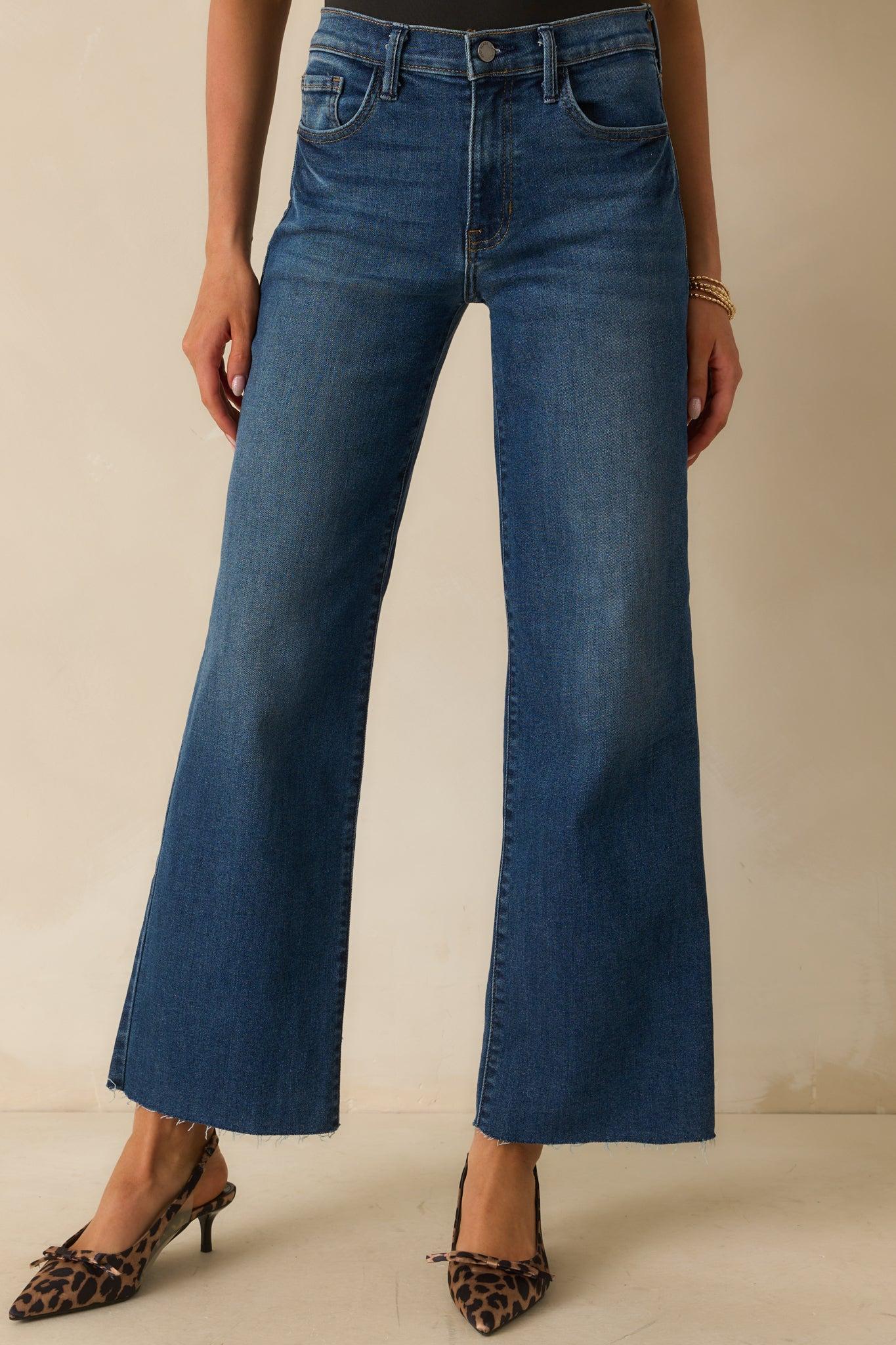 Always On Time Dark Wash Straight Leg Jeans Product Image
