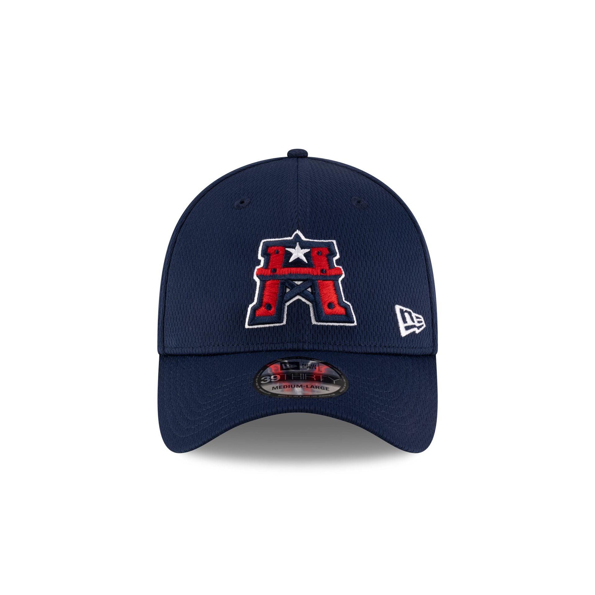 Houston Roughnecks Navy 39THIRTY Stretch Fit Hat Male Product Image