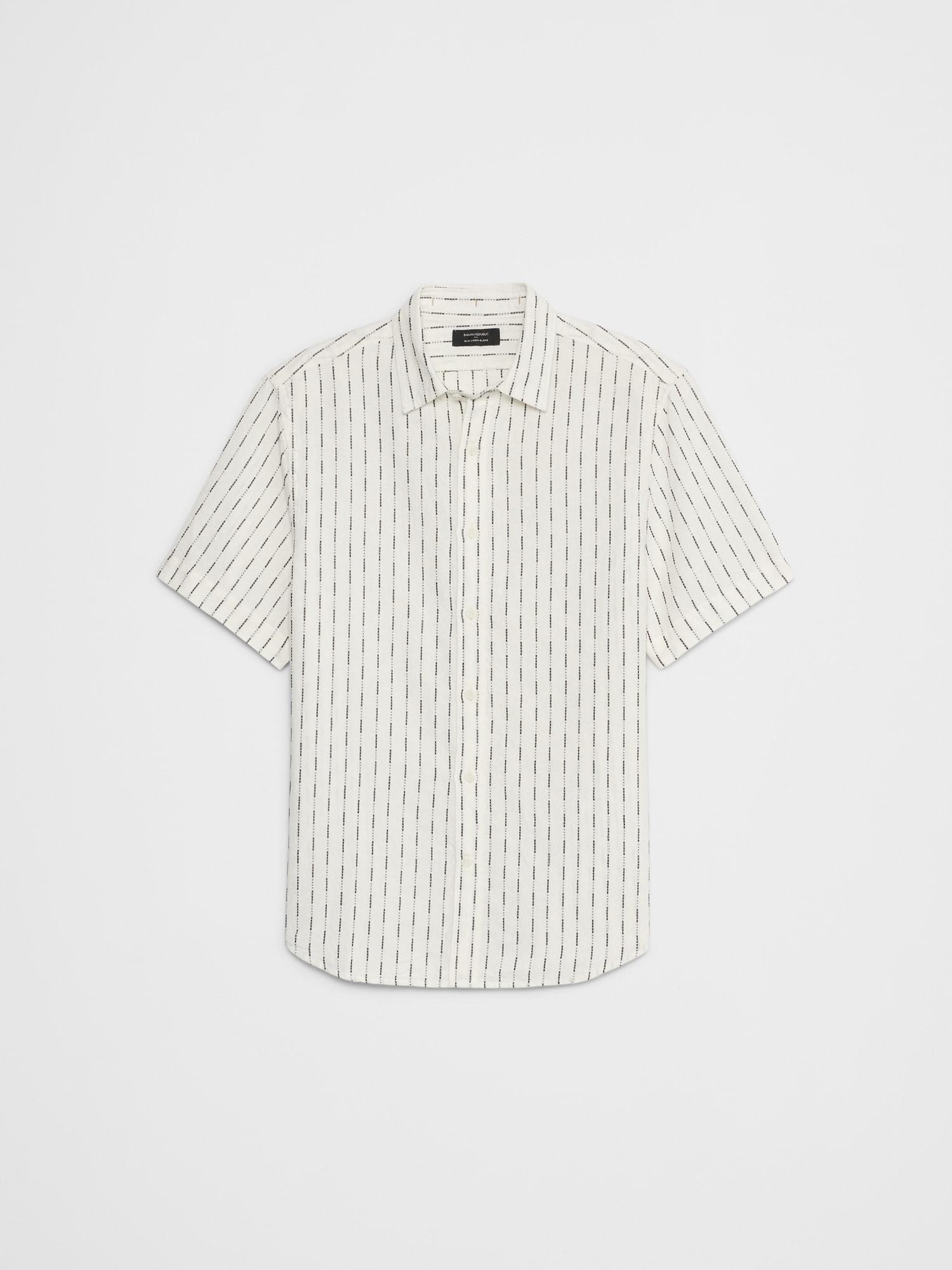 Slim Linen-Blend Shirt Product Image