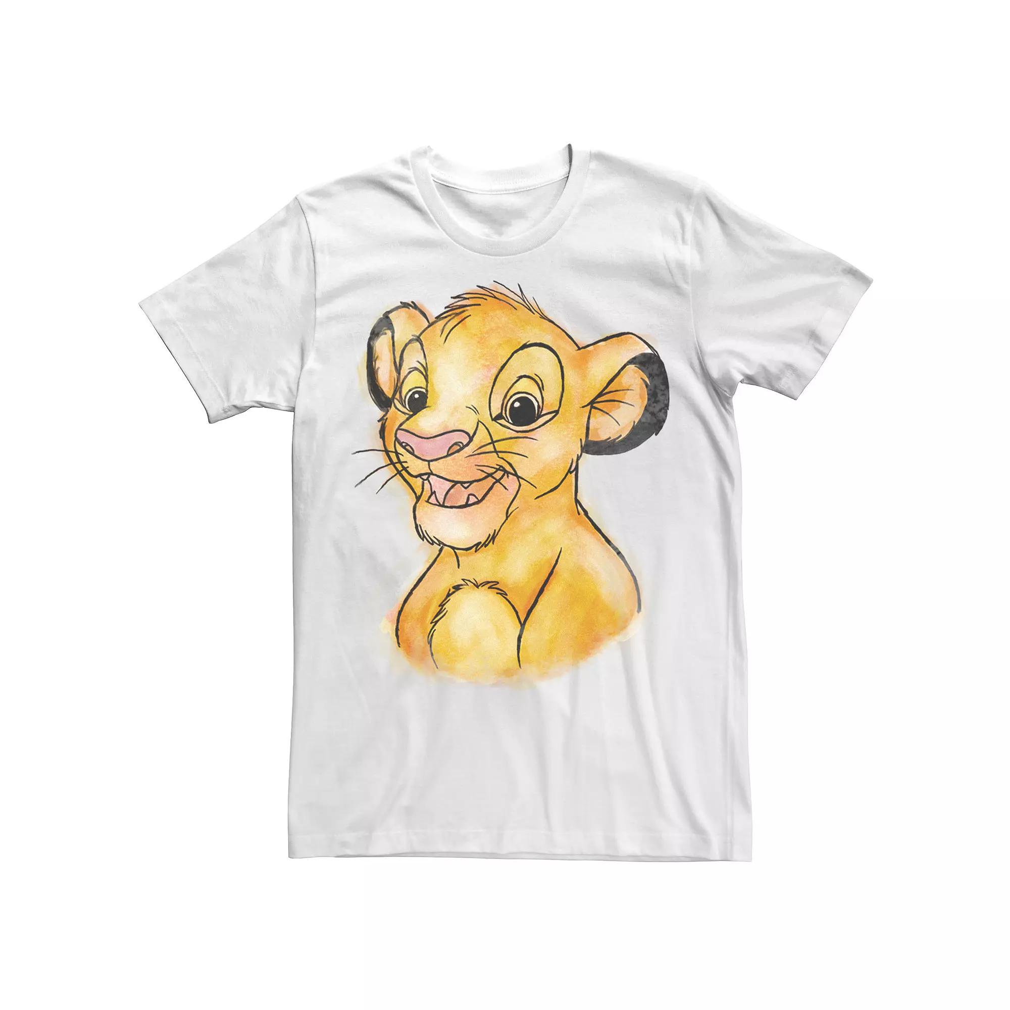 Disney's The Lion King Simba Men's Water Color Sketch Tee, Size: XXL, White Product Image