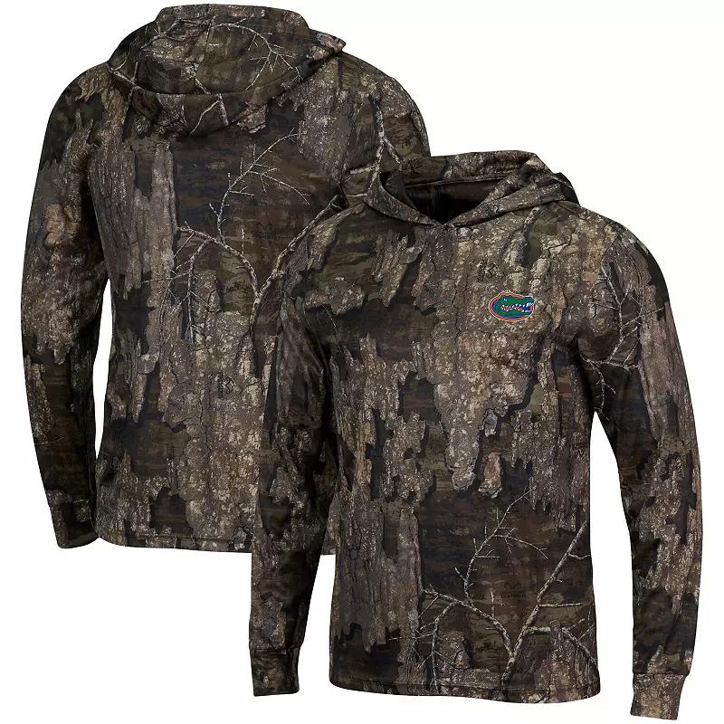 Men's Colosseum Realtree Camo Notre Dame Fighting Irish Long Sleeve Hoodie T-Shirt, Size: Medium, Green Product Image