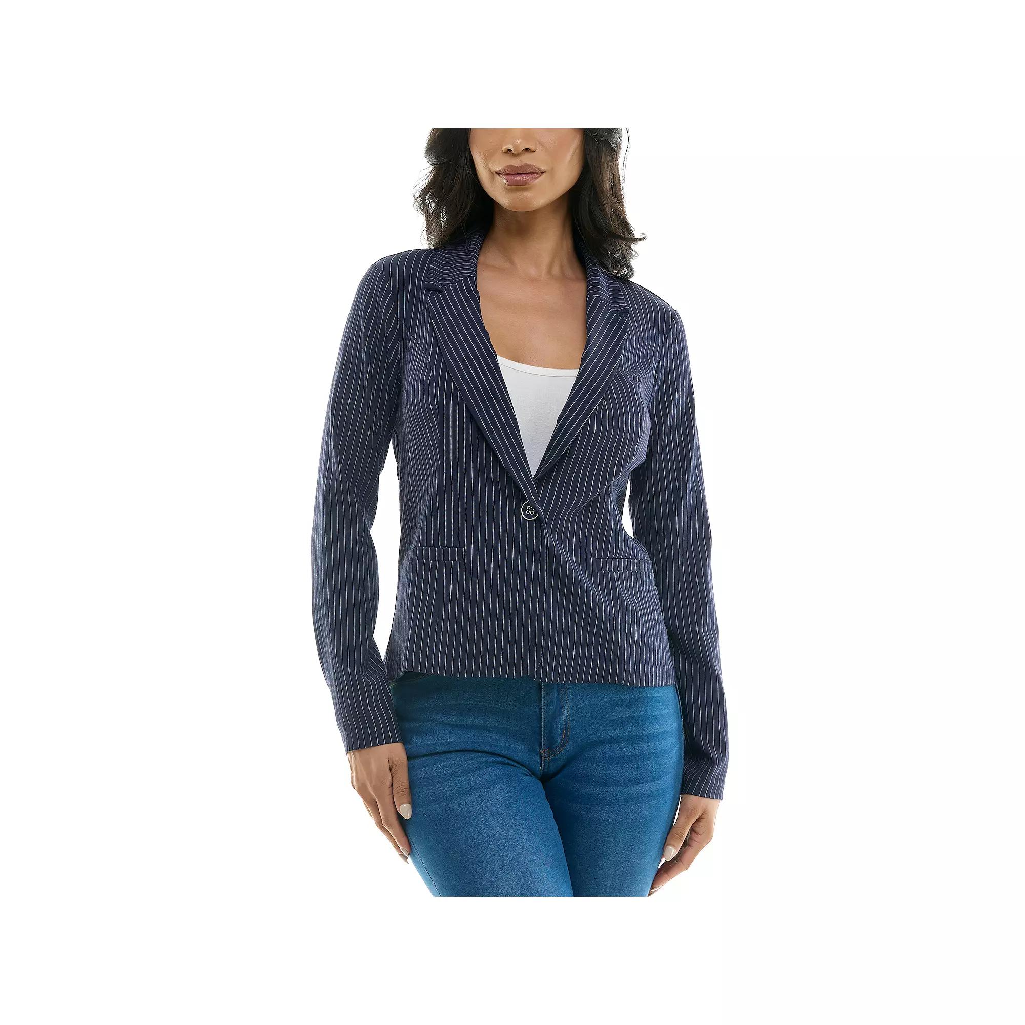 Women's Nina Leonard Cropped Stripe Blazer,  Product Image