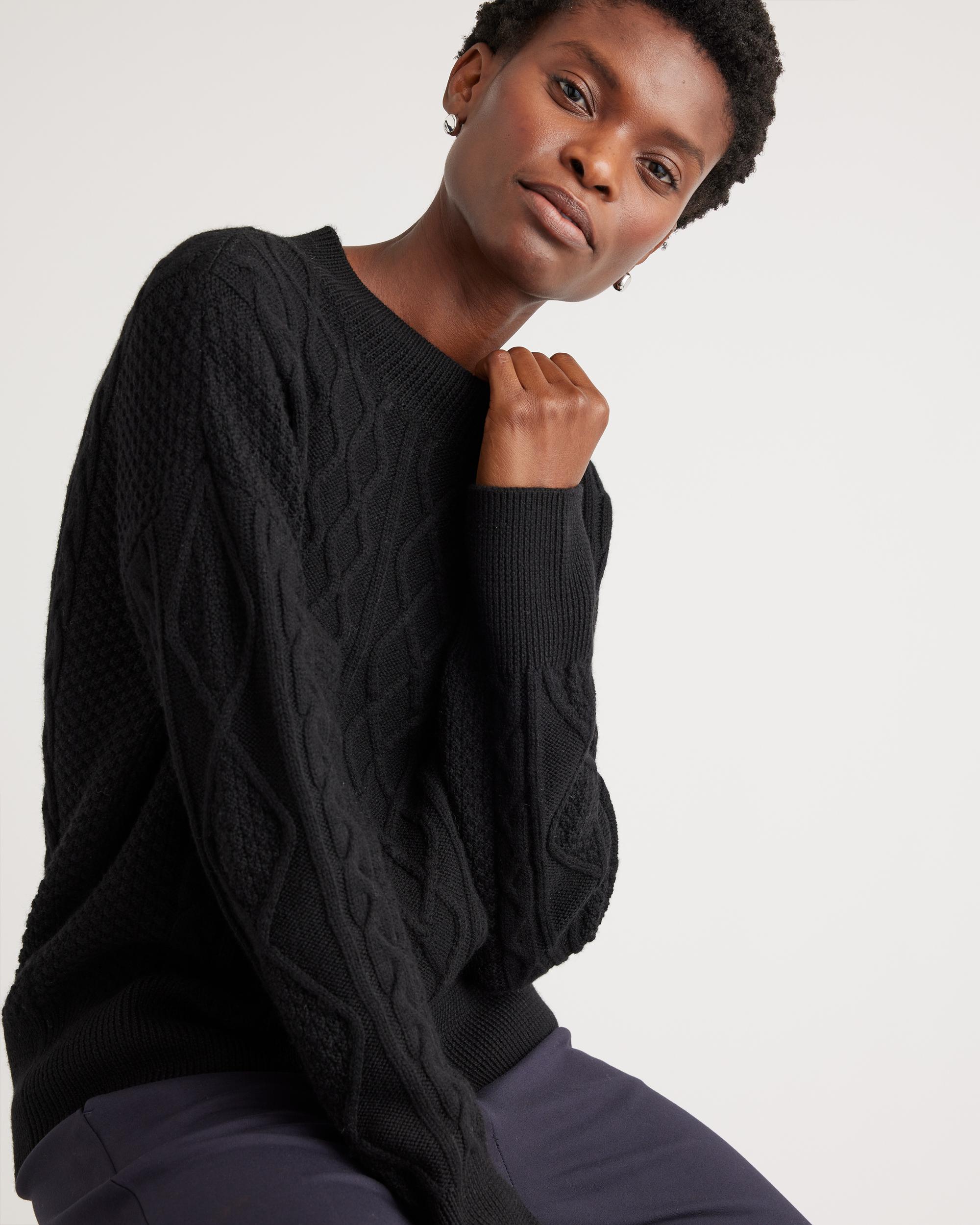 Quince | Women's Australian Merino Wool Cable Sweater Size XS Product Image