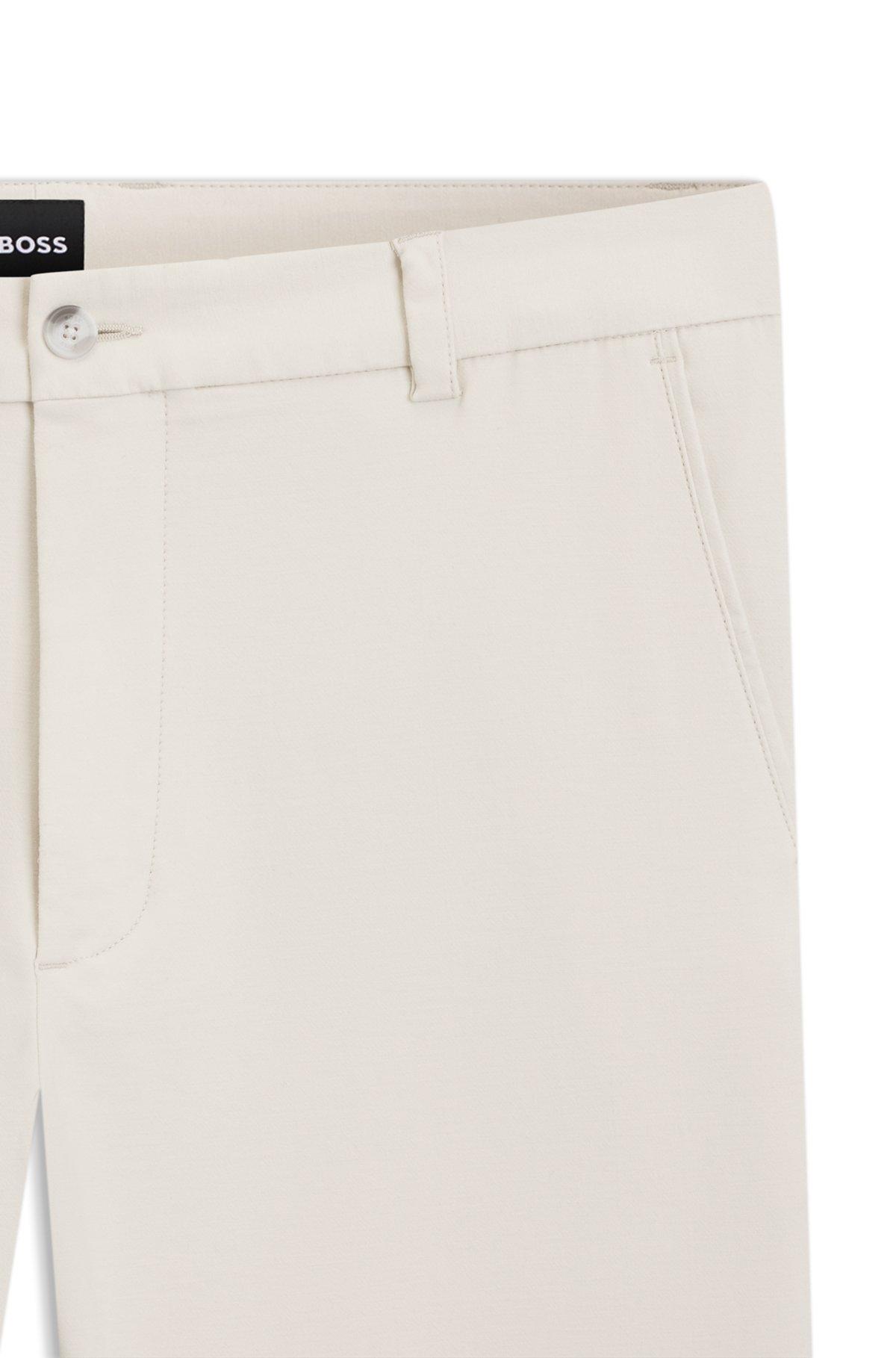Easy-iron modern-fit trousers in cotton-blend twill Product Image