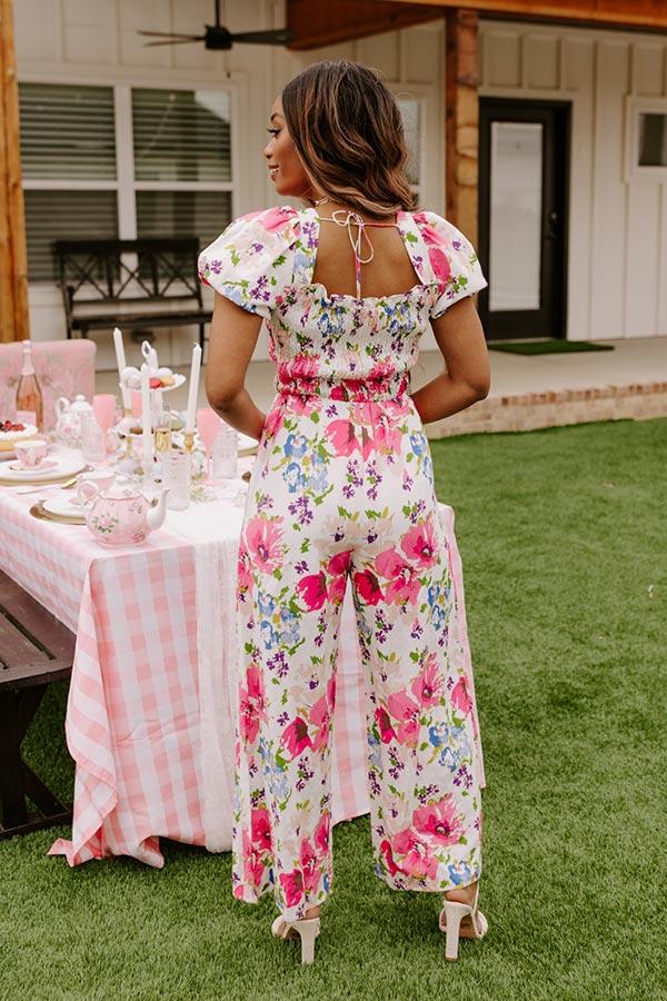 Greek Dreaming Smocked Jumpsuit Product Image